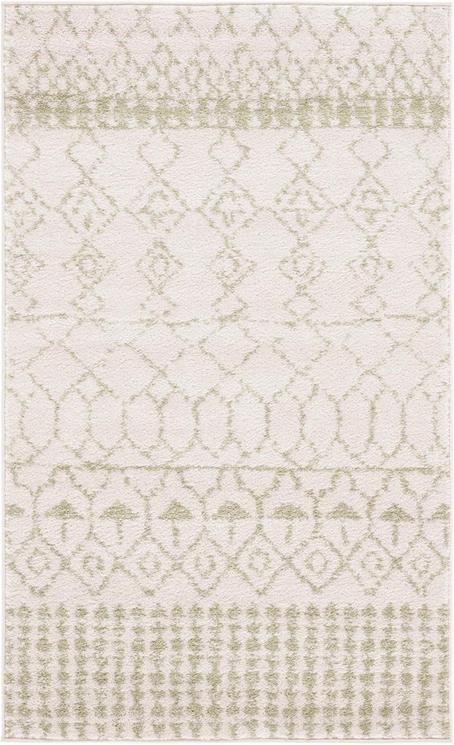 image:imageSAFAVIEH Area Rug 8x10 Tulum Collection Large Ivory amp Black Moroccan Boho Distressed Design NonShedding amp Easy Cleaning Ideal for Living Room Bedroom Office Dining Space TUL229BIvorySage