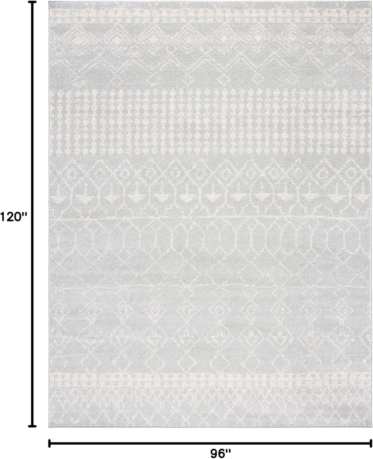 image:imageSAFAVIEH Area Rug 8x10 Tulum Collection Large Ivory amp Black Moroccan Boho Distressed Design NonShedding amp Easy Cleaning Ideal for Living Room Bedroom Office Dining Space TUL229BLight GreyIvory