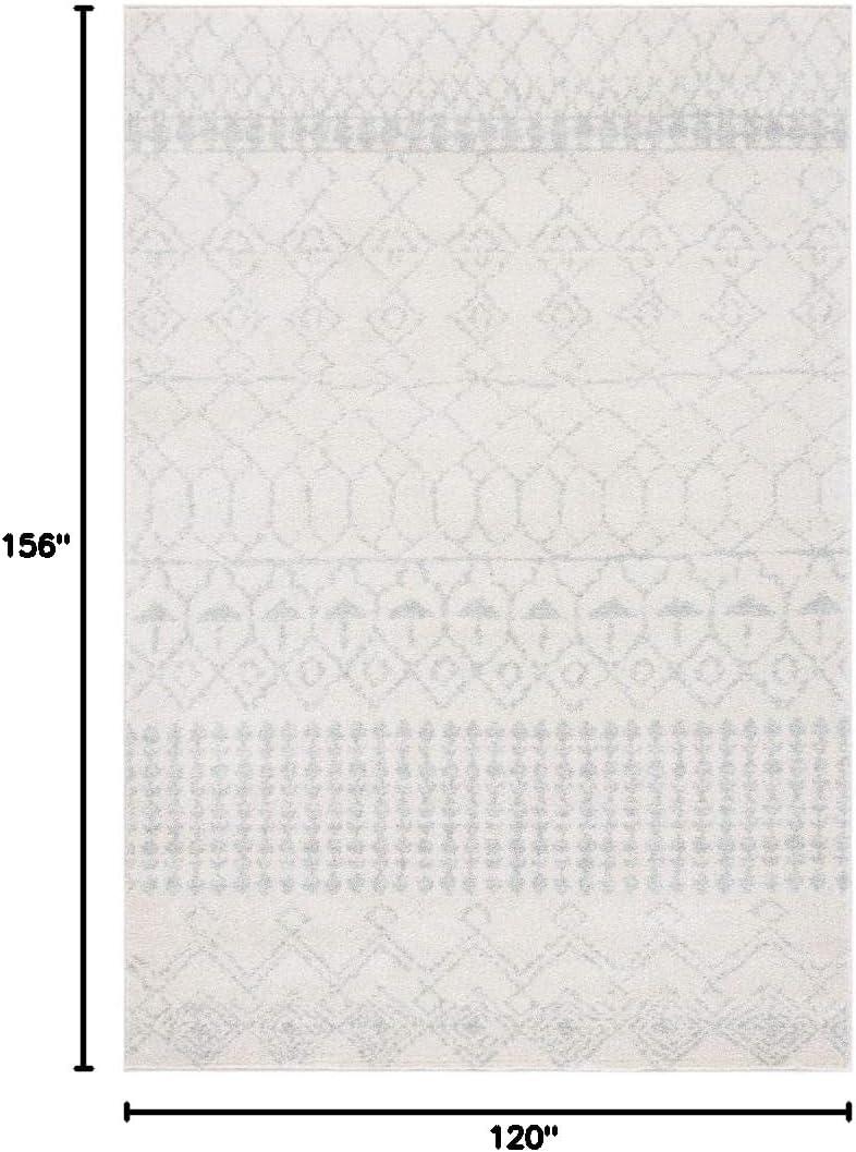image:imageSAFAVIEH Area Rug 8x10 Tulum Collection Large Ivory amp Black Moroccan Boho Distressed Design NonShedding amp Easy Cleaning Ideal for Living Room Bedroom Office Dining Space TUL229BIvoryLight Grey