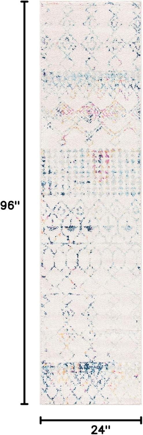 image:imageSAFAVIEH Area Rug 8x10 Tulum Collection Large Ivory amp Black Moroccan Boho Distressed Design NonShedding amp Easy Cleaning Ideal for Living Room Bedroom Office Dining Space TUL229BIvoryBlue