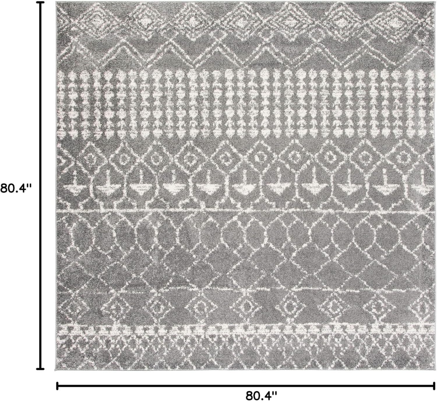 image:imageSAFAVIEH Area Rug 8x10 Tulum Collection Large Ivory amp Black Moroccan Boho Distressed Design NonShedding amp Easy Cleaning Ideal for Living Room Bedroom Office Dining Space TUL229BGreyIvory