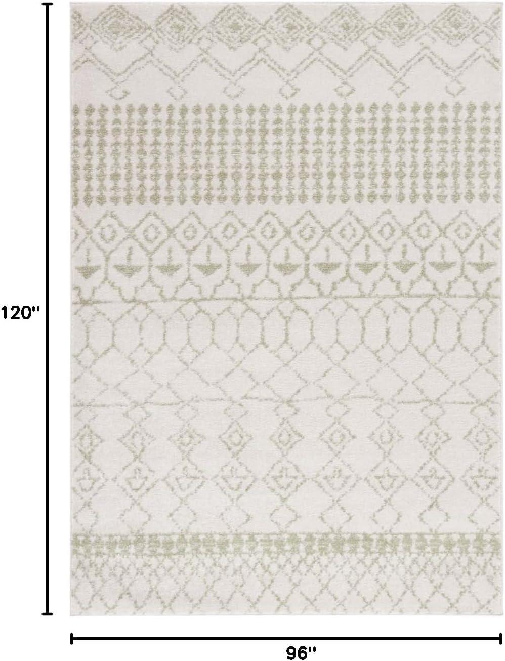 image:imageSAFAVIEH Area Rug 8x10 Tulum Collection Large Ivory amp Black Moroccan Boho Distressed Design NonShedding amp Easy Cleaning Ideal for Living Room Bedroom Office Dining Space TUL229BIvorySage