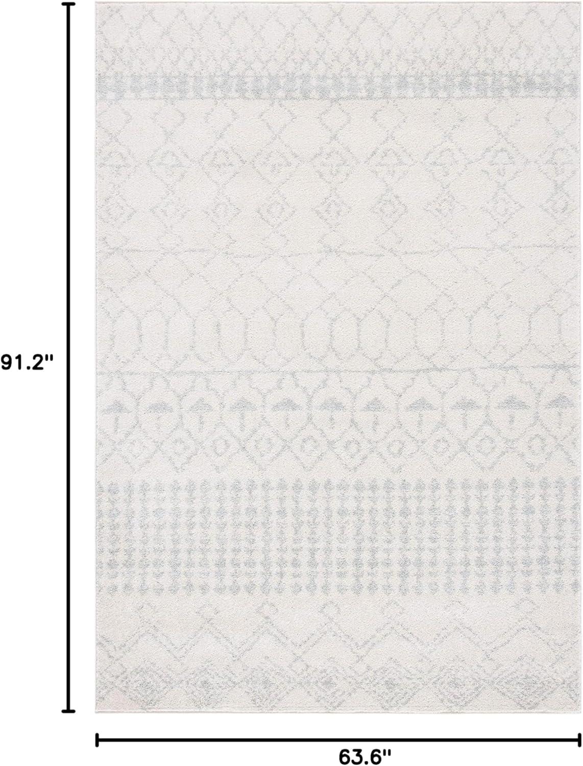 image:imageSAFAVIEH Area Rug 8x10 Tulum Collection Large Ivory amp Black Moroccan Boho Distressed Design NonShedding amp Easy Cleaning Ideal for Living Room Bedroom Office Dining Space TUL229BIvoryLight Grey