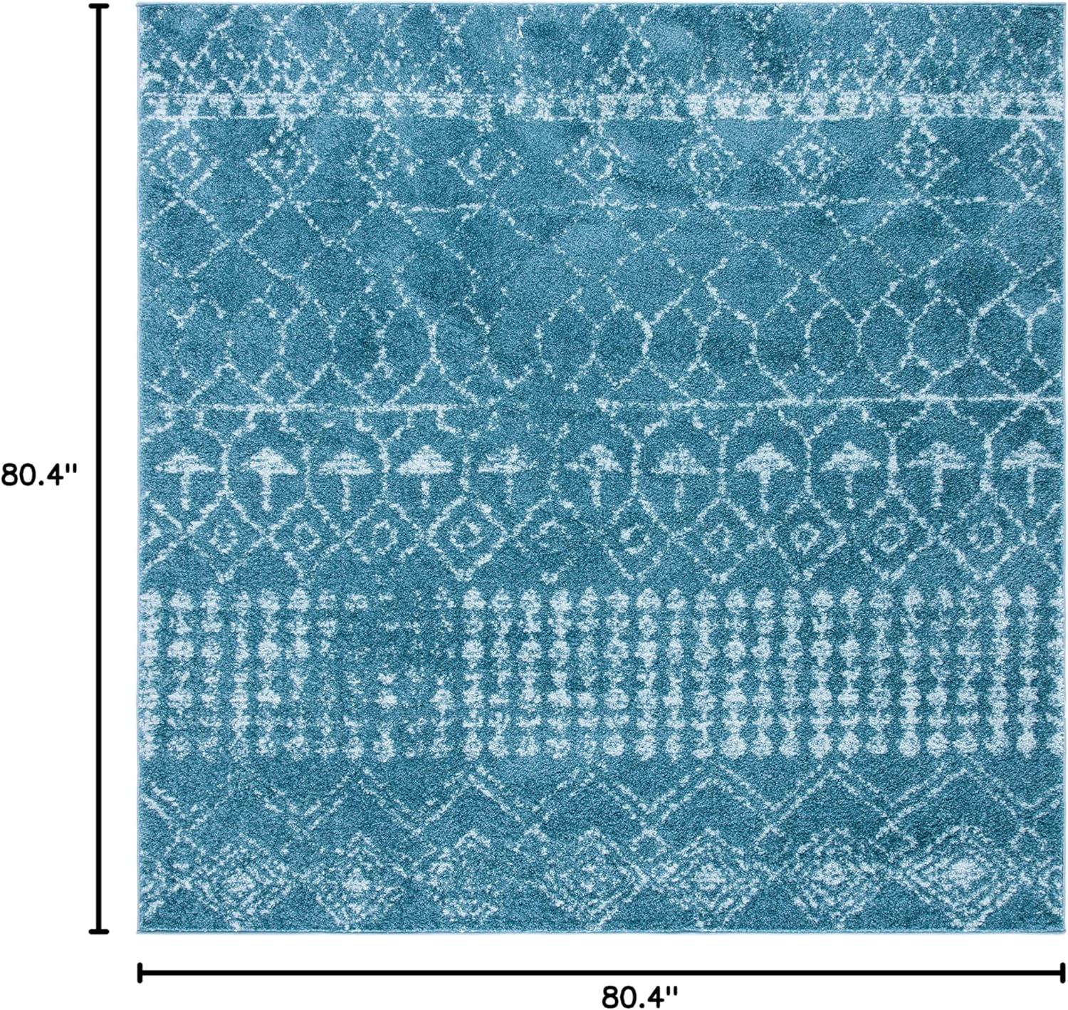 image:imageSAFAVIEH Area Rug 8x10 Tulum Collection Large Ivory amp Black Moroccan Boho Distressed Design NonShedding amp Easy Cleaning Ideal for Living Room Bedroom Office Dining Space TUL229BTurquoiseBlue
