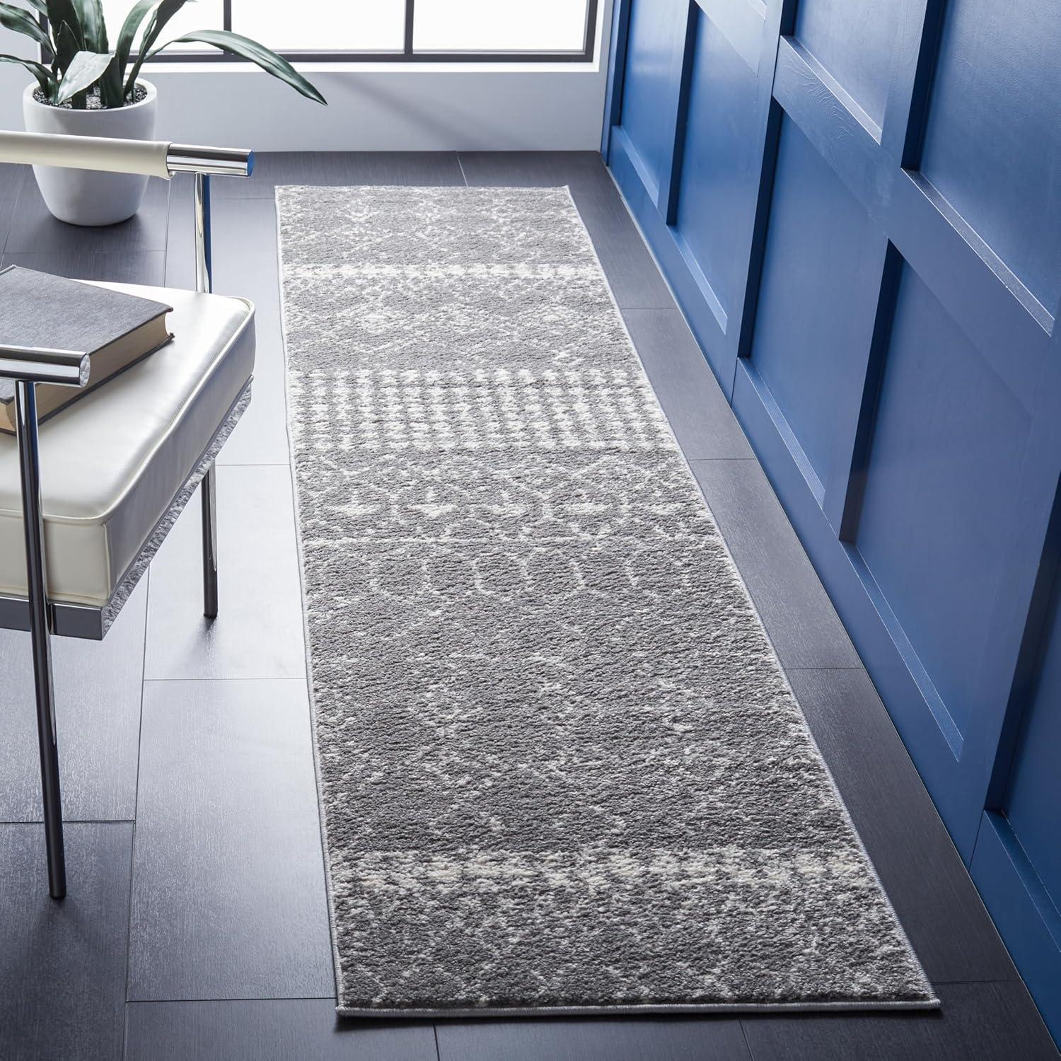 image:imageSAFAVIEH Area Rug 8x10 Tulum Collection Large Ivory amp Black Moroccan Boho Distressed Design NonShedding amp Easy Cleaning Ideal for Living Room Bedroom Office Dining Space TUL229BGreyIvory