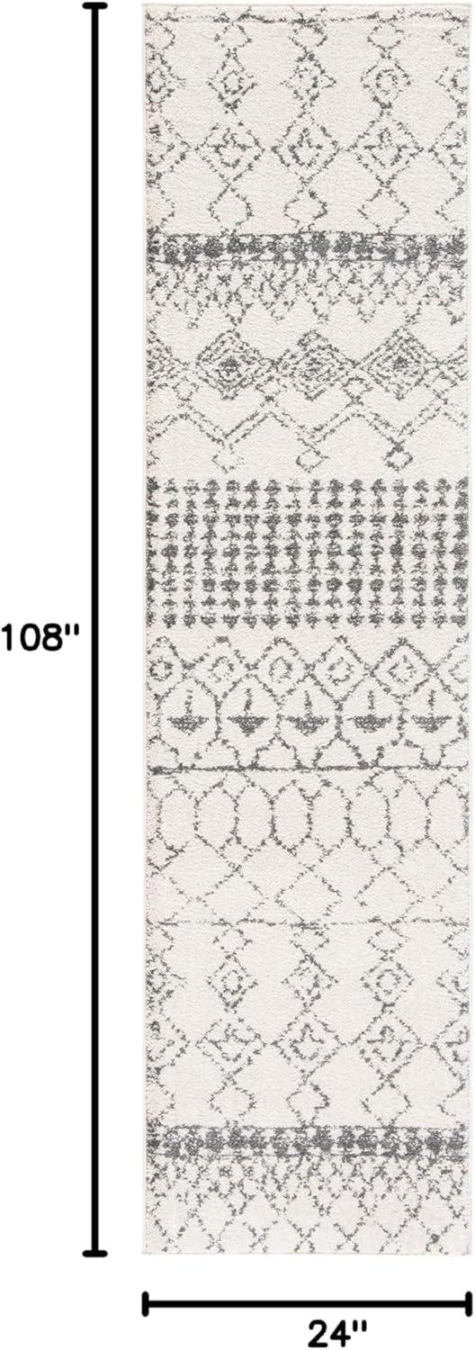 image:imageSAFAVIEH Area Rug 8x10 Tulum Collection Large Ivory amp Black Moroccan Boho Distressed Design NonShedding amp Easy Cleaning Ideal for Living Room Bedroom Office Dining Space TUL229BIvoryGrey