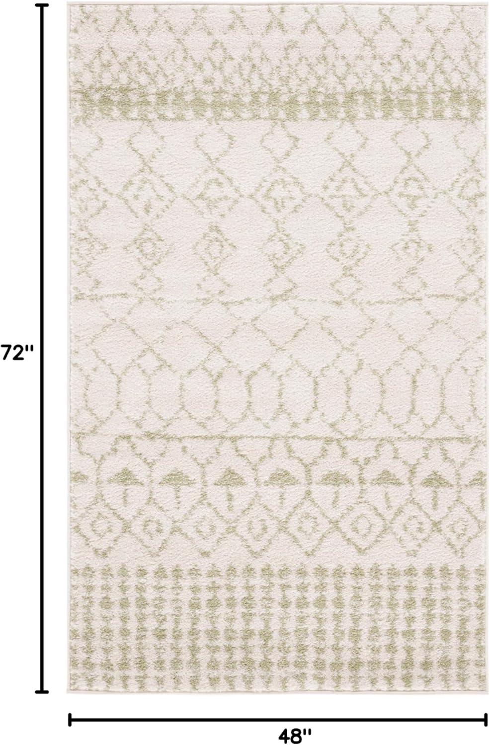 image:imageSAFAVIEH Area Rug 8x10 Tulum Collection Large Ivory amp Black Moroccan Boho Distressed Design NonShedding amp Easy Cleaning Ideal for Living Room Bedroom Office Dining Space TUL229BIvorySage