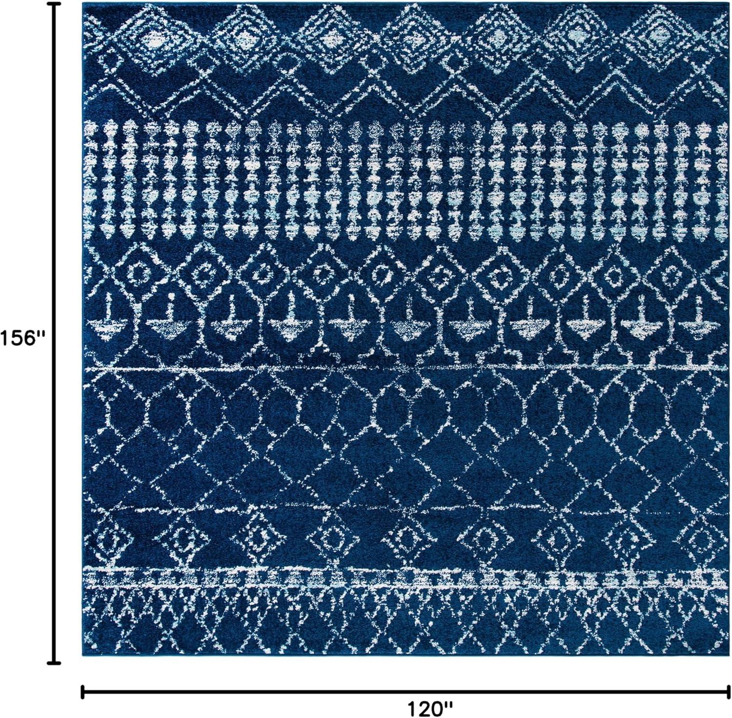 image:imageSAFAVIEH Area Rug 8x10 Tulum Collection Large Ivory amp Black Moroccan Boho Distressed Design NonShedding amp Easy Cleaning Ideal for Living Room Bedroom Office Dining Space TUL229BNavyIvory