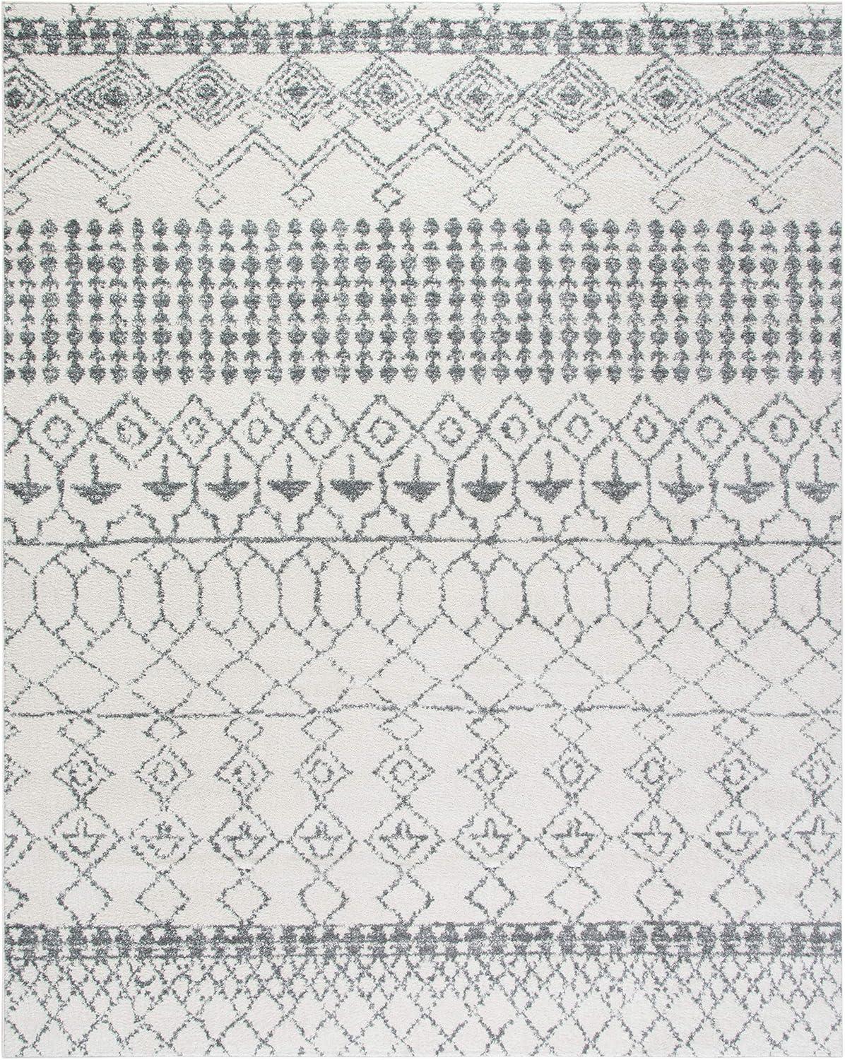 image:imageSAFAVIEH Area Rug 8x10 Tulum Collection Large Ivory amp Black Moroccan Boho Distressed Design NonShedding amp Easy Cleaning Ideal for Living Room Bedroom Office Dining Space TUL229BIvoryGrey