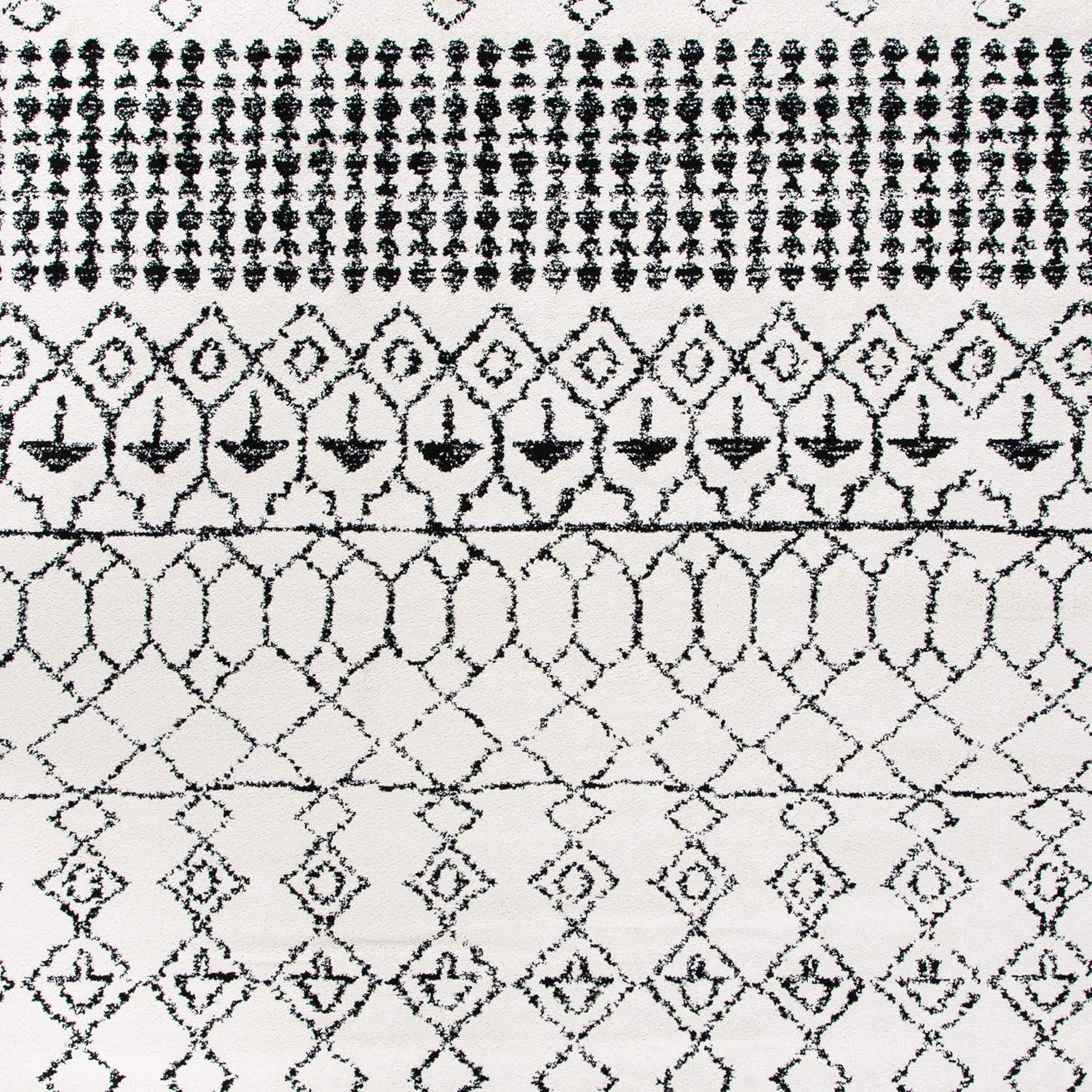 image:imageSAFAVIEH Area Rug 8x10 Tulum Collection Large Ivory amp Black Moroccan Boho Distressed Design NonShedding amp Easy Cleaning Ideal for Living Room Bedroom Office Dining Space TUL229BIvoryBlack