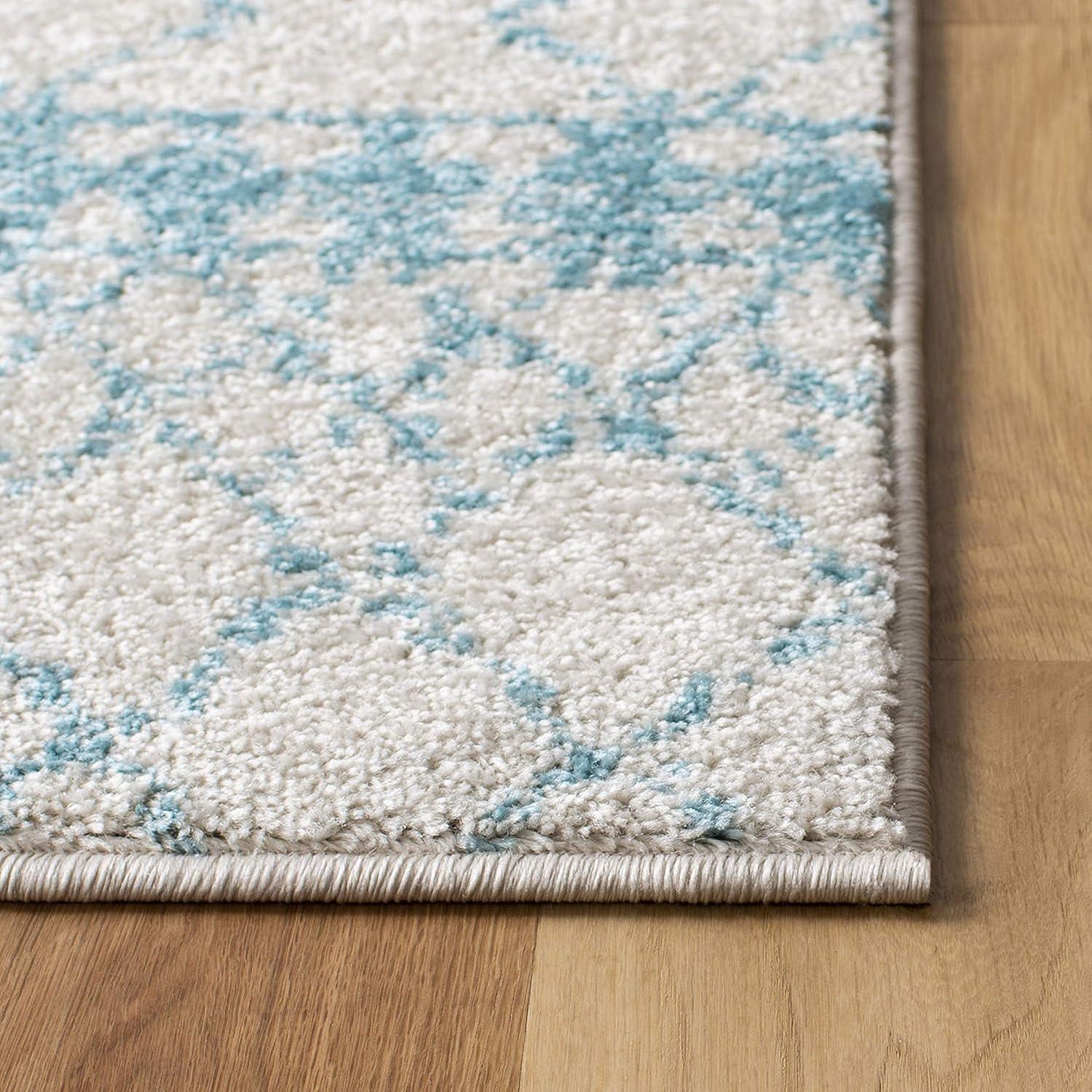 image:imageSAFAVIEH Area Rug 8x10 Tulum Collection Large Ivory amp Black Moroccan Boho Distressed Design NonShedding amp Easy Cleaning Ideal for Living Room Bedroom Office Dining Space TUL229BIvoryTurquoise