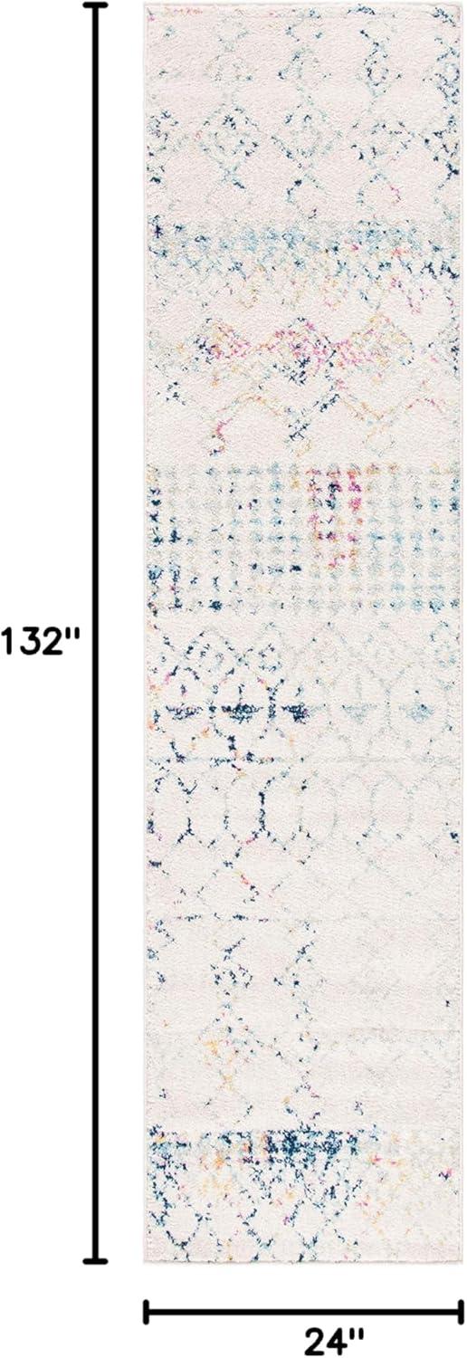 image:imageSAFAVIEH Area Rug 8x10 Tulum Collection Large Ivory amp Black Moroccan Boho Distressed Design NonShedding amp Easy Cleaning Ideal for Living Room Bedroom Office Dining Space TUL229BIvoryBlue