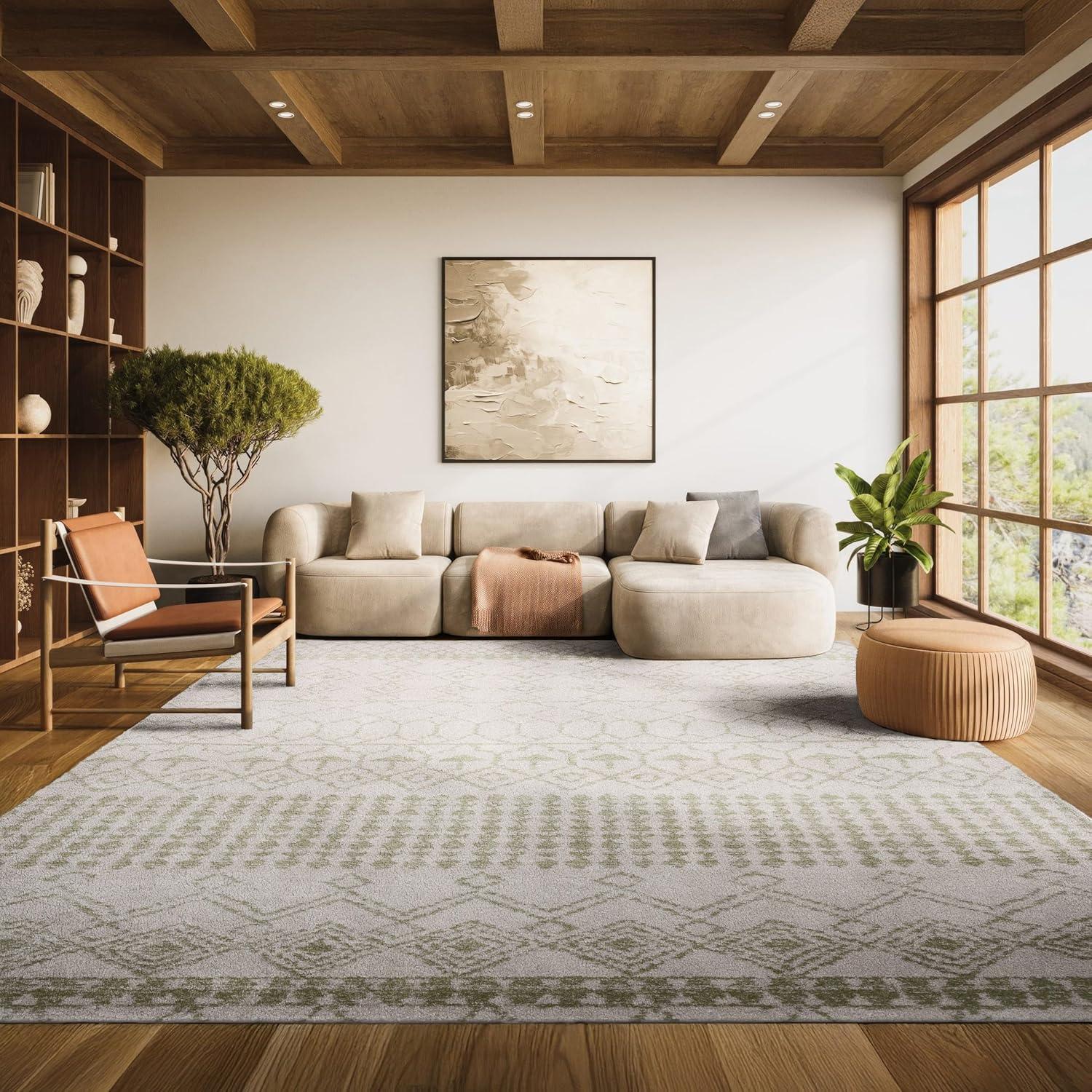 image:imageSAFAVIEH Area Rug 8x10 Tulum Collection Large Ivory amp Black Moroccan Boho Distressed Design NonShedding amp Easy Cleaning Ideal for Living Room Bedroom Office Dining Space TUL229BIvorySage