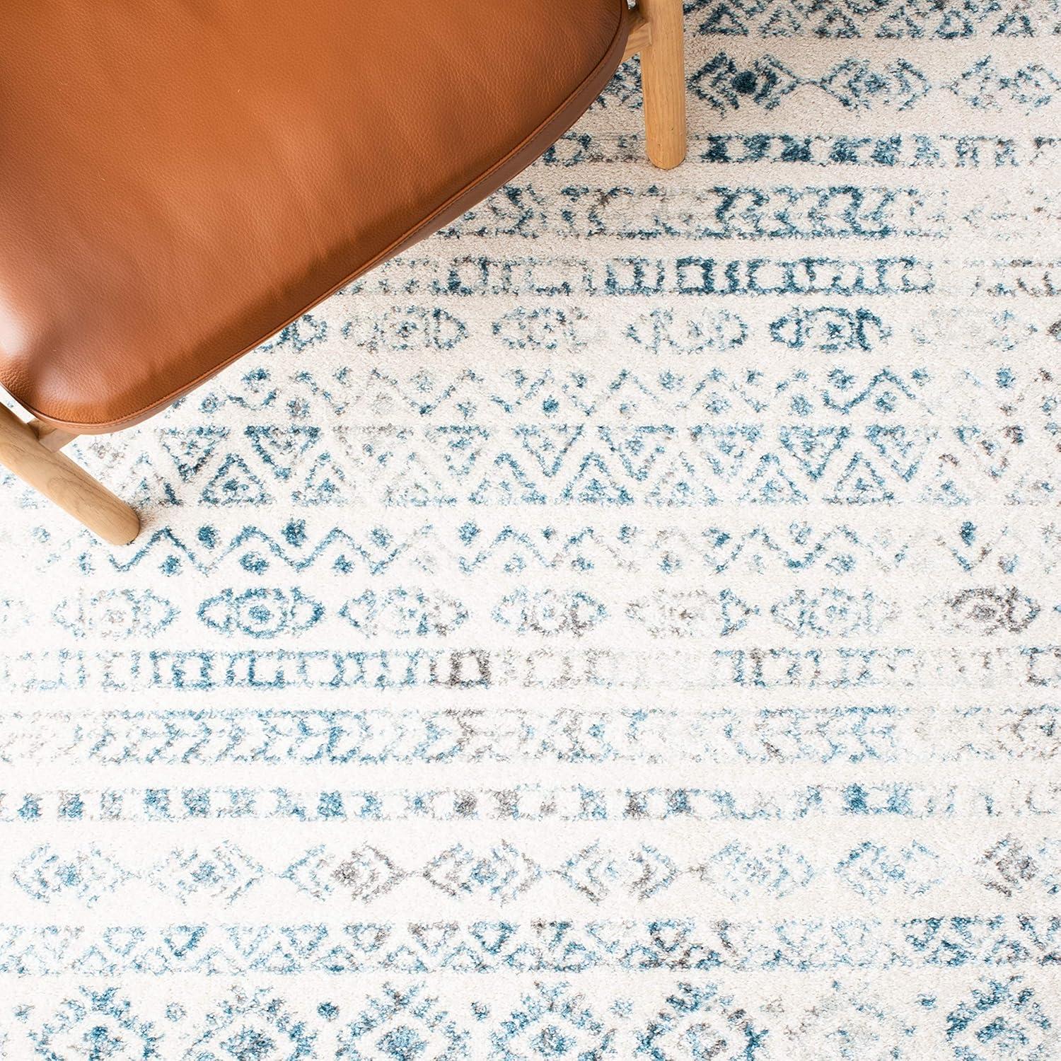 image:imageSAFAVIEH Area Rug 8x10 Tulum Collection Large Ivory amp Grey Moroccan Boho Distressed Design NonShedding amp Easy to Clean Ideal for Living Room Bedroom Dining Space TUL271AIvoryTeal