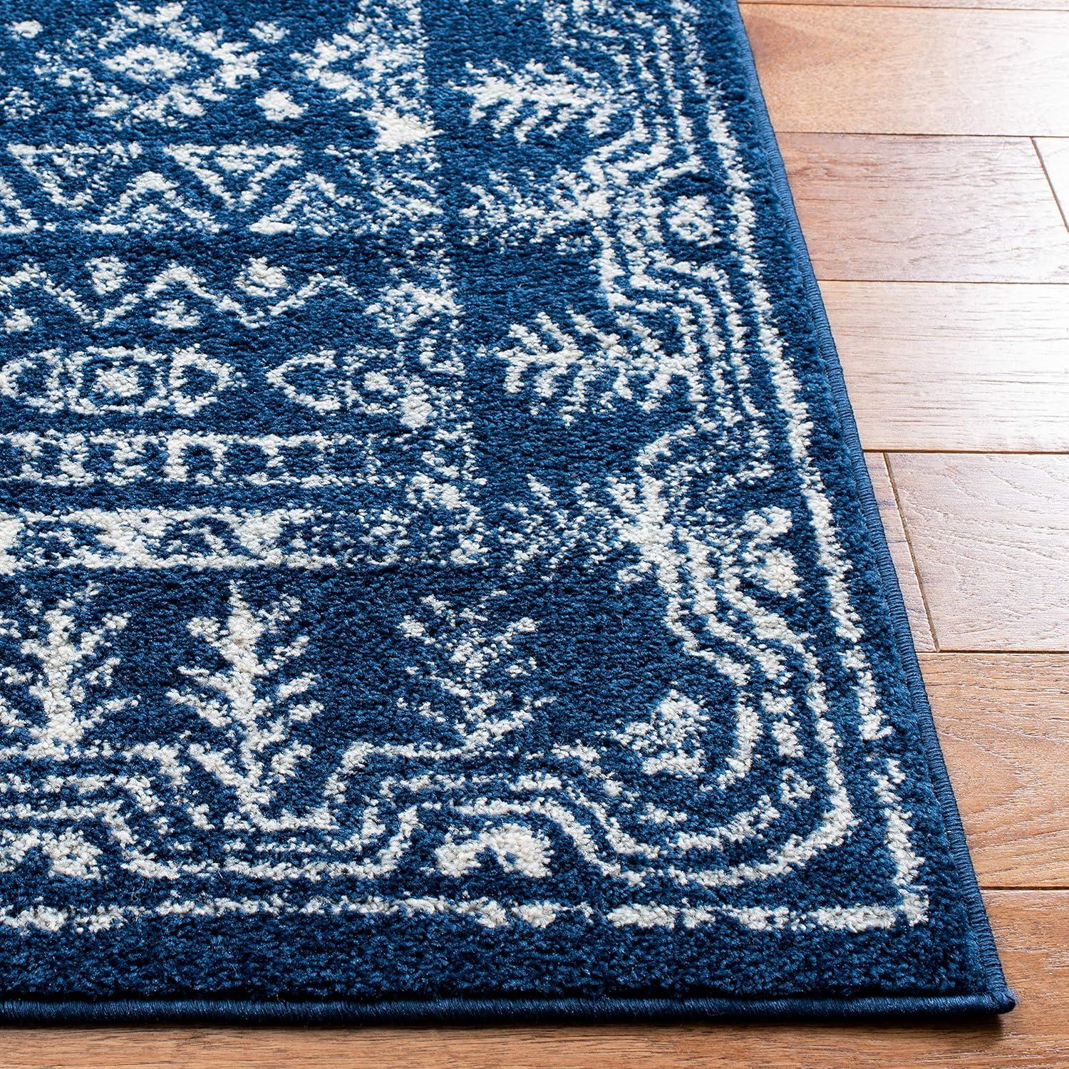 image:imageSAFAVIEH Area Rug 8x10 Tulum Collection Large Ivory amp Grey Moroccan Boho Distressed Design NonShedding amp Easy to Clean Ideal for Living Room Bedroom Dining Space TUL271ANavyGrey