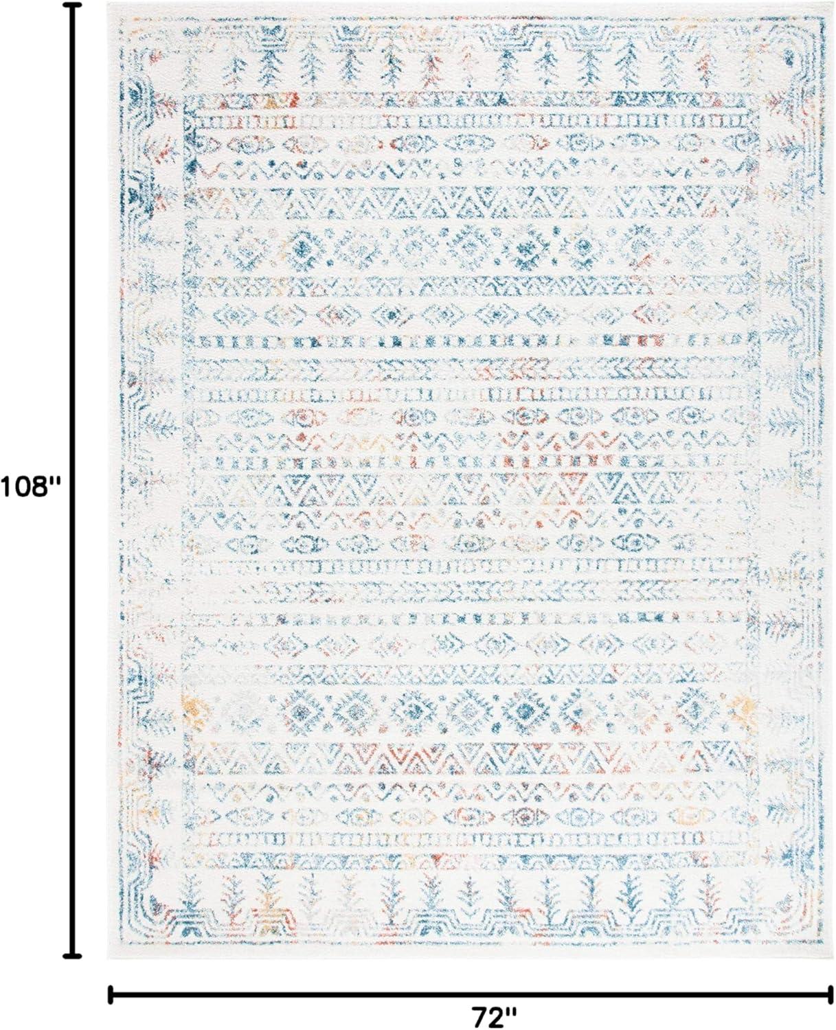 image:imageSAFAVIEH Area Rug 8x10 Tulum Collection Large Ivory amp Grey Moroccan Boho Distressed Design NonShedding amp Easy to Clean Ideal for Living Room Bedroom Dining Space TUL271AIvoryRust