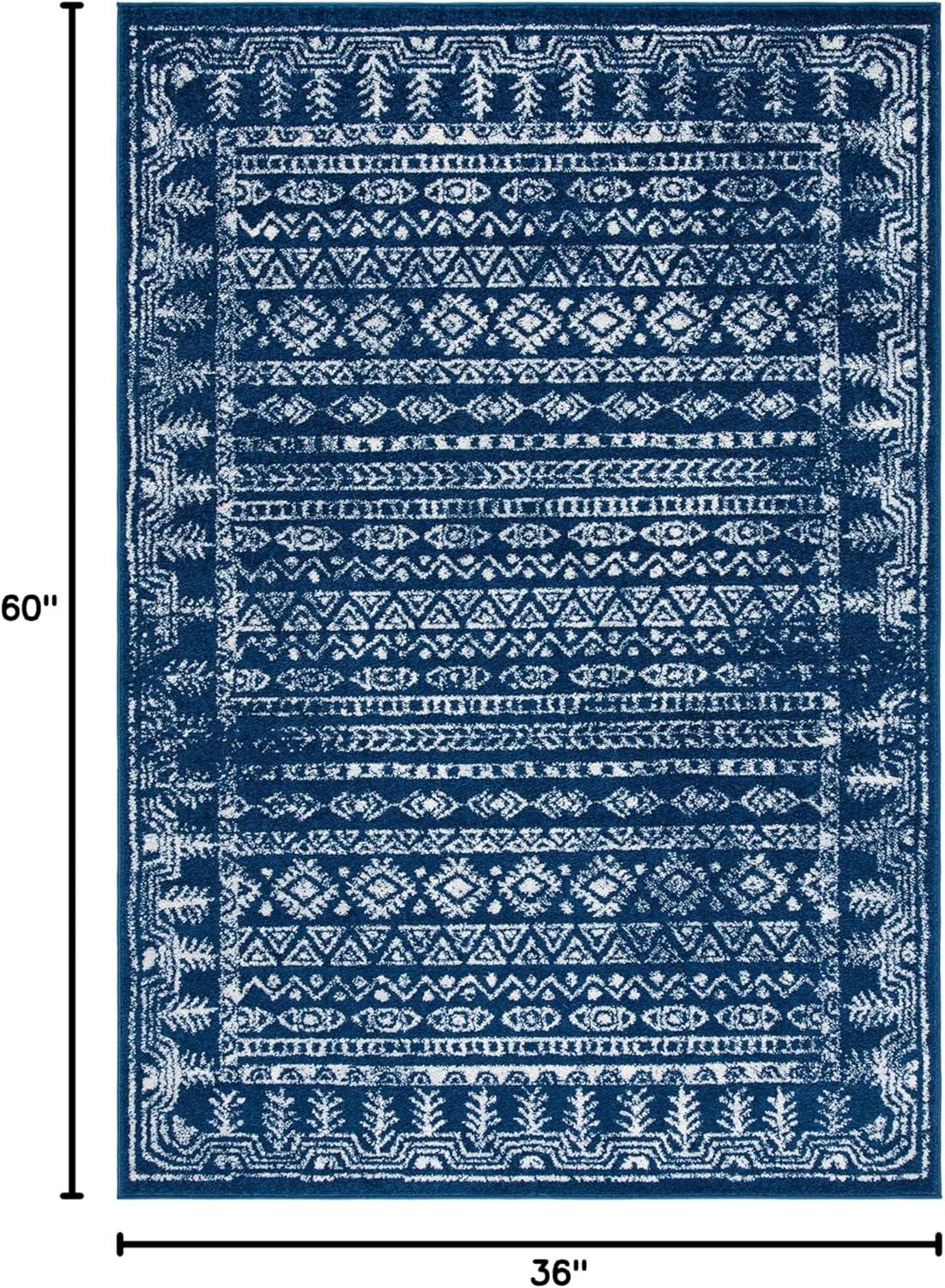 image:imageSAFAVIEH Area Rug 8x10 Tulum Collection Large Ivory amp Grey Moroccan Boho Distressed Design NonShedding amp Easy to Clean Ideal for Living Room Bedroom Dining Space TUL271ANavyGrey