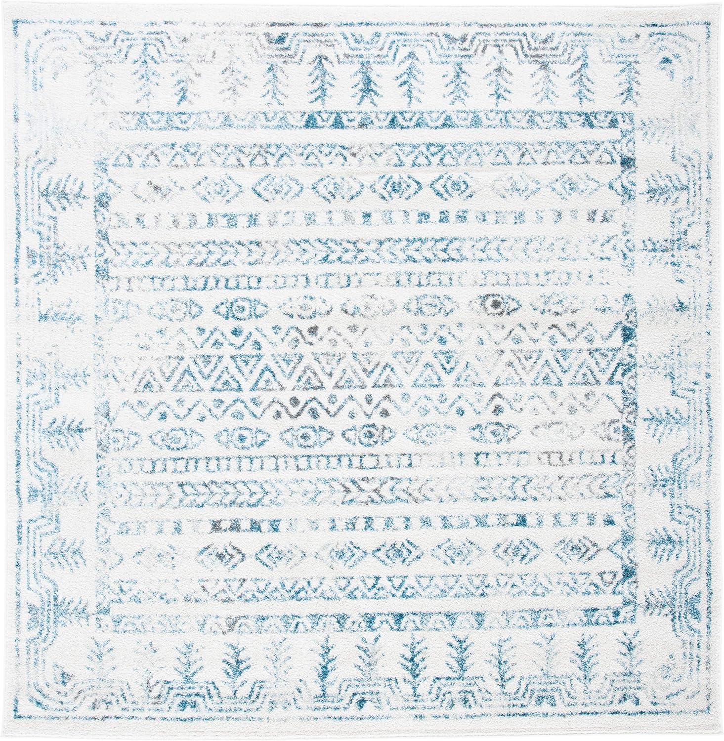 image:imageSAFAVIEH Area Rug 8x10 Tulum Collection Large Ivory amp Grey Moroccan Boho Distressed Design NonShedding amp Easy to Clean Ideal for Living Room Bedroom Dining Space TUL271AIvoryTeal