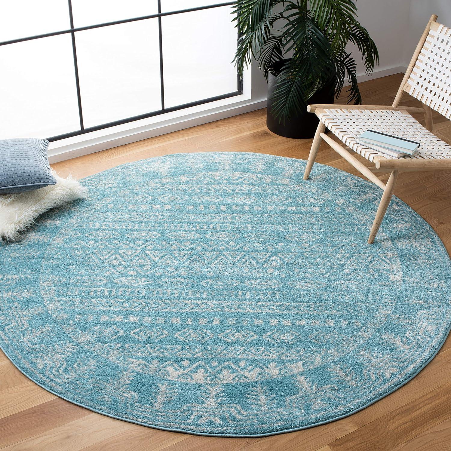image:imageSAFAVIEH Area Rug 8x10 Tulum Collection Large Ivory amp Grey Moroccan Boho Distressed Design NonShedding amp Easy to Clean Ideal for Living Room Bedroom Dining Space TUL271AAquaIvory
