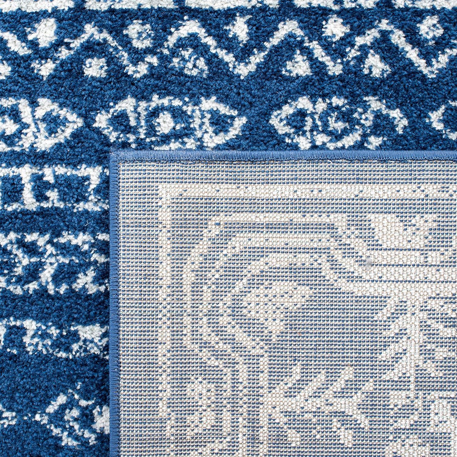 image:imageSAFAVIEH Area Rug 8x10 Tulum Collection Large Ivory amp Grey Moroccan Boho Distressed Design NonShedding amp Easy to Clean Ideal for Living Room Bedroom Dining Space TUL271ANavyGrey
