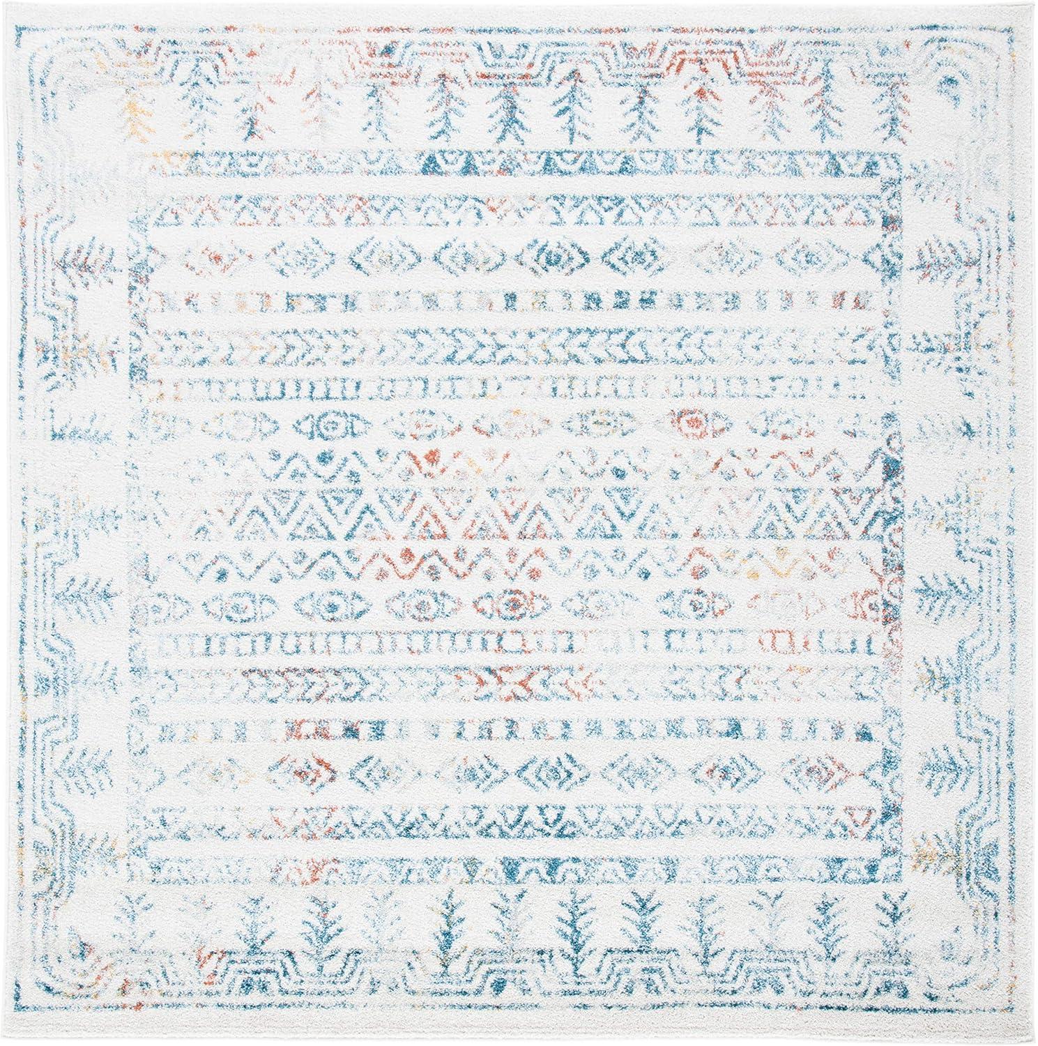 image:imageSAFAVIEH Area Rug 8x10 Tulum Collection Large Ivory amp Grey Moroccan Boho Distressed Design NonShedding amp Easy to Clean Ideal for Living Room Bedroom Dining Space TUL271AIvoryRust