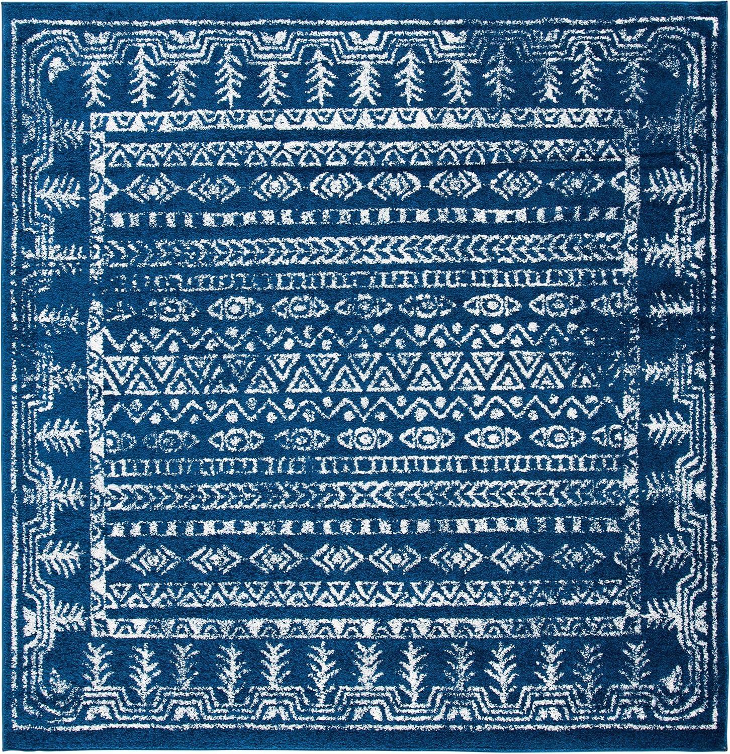 image:imageSAFAVIEH Area Rug 8x10 Tulum Collection Large Ivory amp Grey Moroccan Boho Distressed Design NonShedding amp Easy to Clean Ideal for Living Room Bedroom Dining Space TUL271ANavyGrey