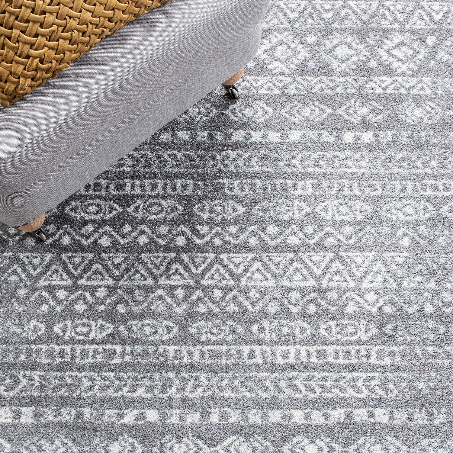 image:imageSAFAVIEH Area Rug 8x10 Tulum Collection Large Ivory amp Grey Moroccan Boho Distressed Design NonShedding amp Easy to Clean Ideal for Living Room Bedroom Dining Space TUL271ADark GreyIvory