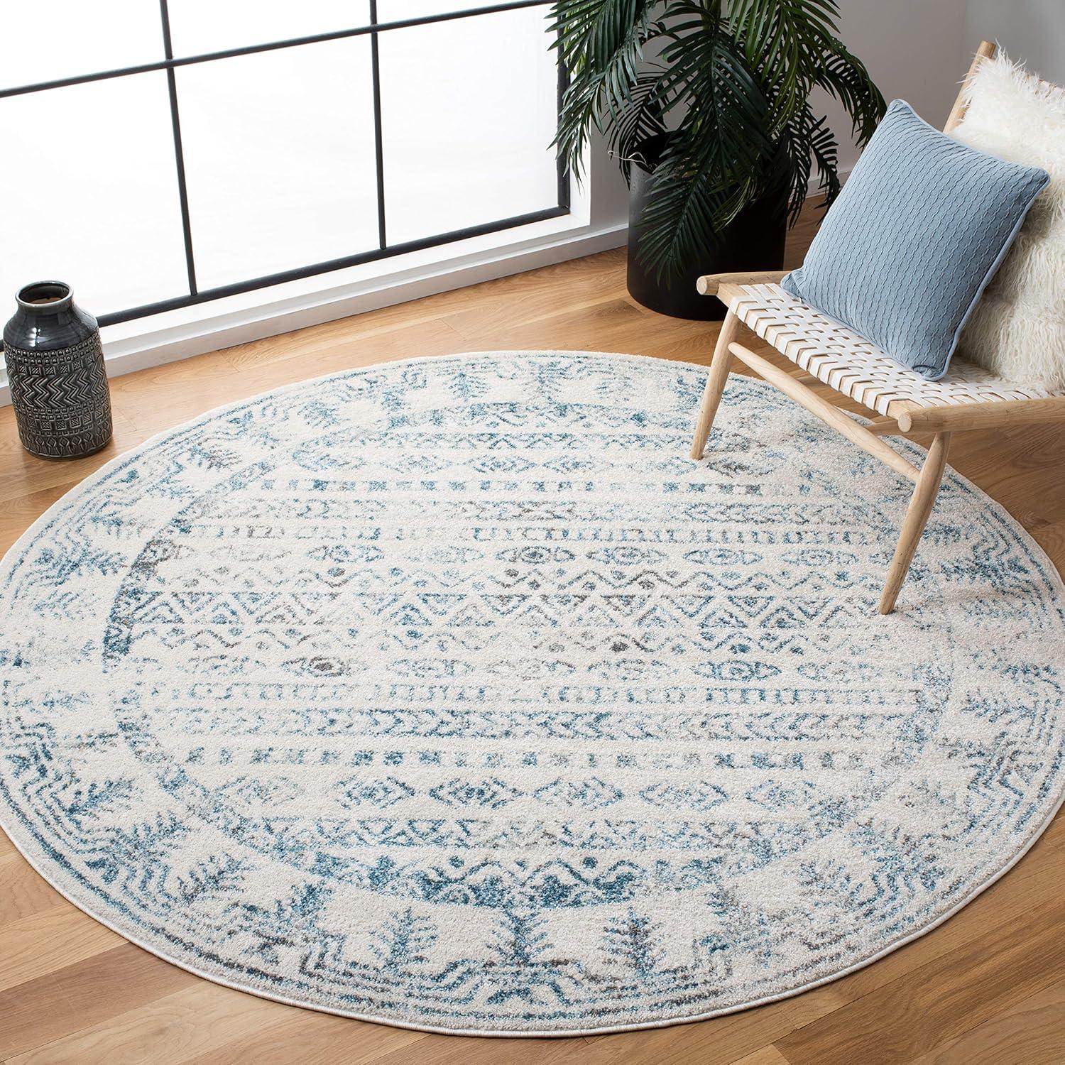 image:imageSAFAVIEH Area Rug 8x10 Tulum Collection Large Ivory amp Grey Moroccan Boho Distressed Design NonShedding amp Easy to Clean Ideal for Living Room Bedroom Dining Space TUL271AIvoryTeal