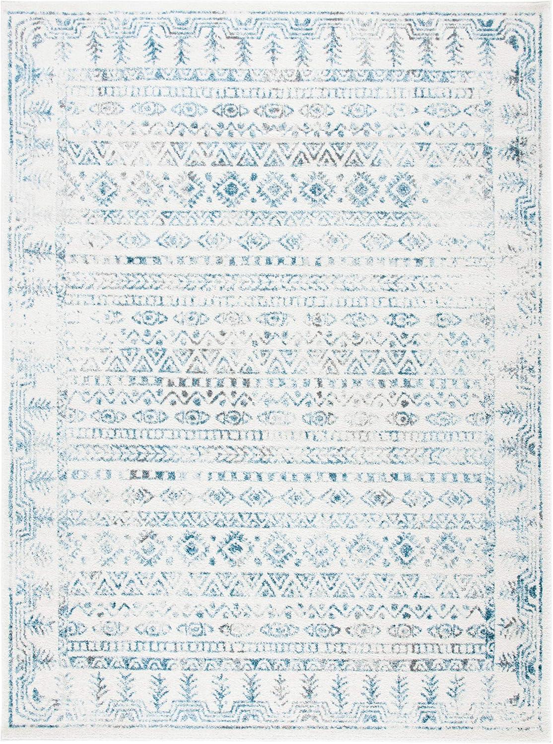 image:imageSAFAVIEH Area Rug 8x10 Tulum Collection Large Ivory amp Grey Moroccan Boho Distressed Design NonShedding amp Easy to Clean Ideal for Living Room Bedroom Dining Space TUL271AIvoryTeal