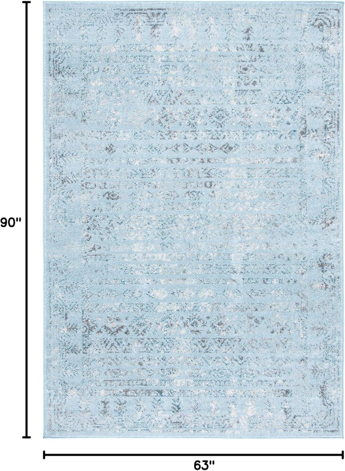 image:imageSAFAVIEH Area Rug 8x10 Tulum Collection Large Ivory amp Grey Moroccan Boho Distressed Design NonShedding amp Easy to Clean Ideal for Living Room Bedroom Dining Space TUL271AAqua BlueDark Grey