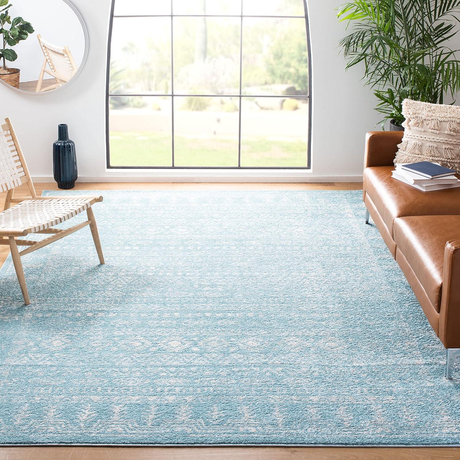 image:imageSAFAVIEH Area Rug 8x10 Tulum Collection Large Ivory amp Grey Moroccan Boho Distressed Design NonShedding amp Easy to Clean Ideal for Living Room Bedroom Dining Space TUL271AAquaIvory