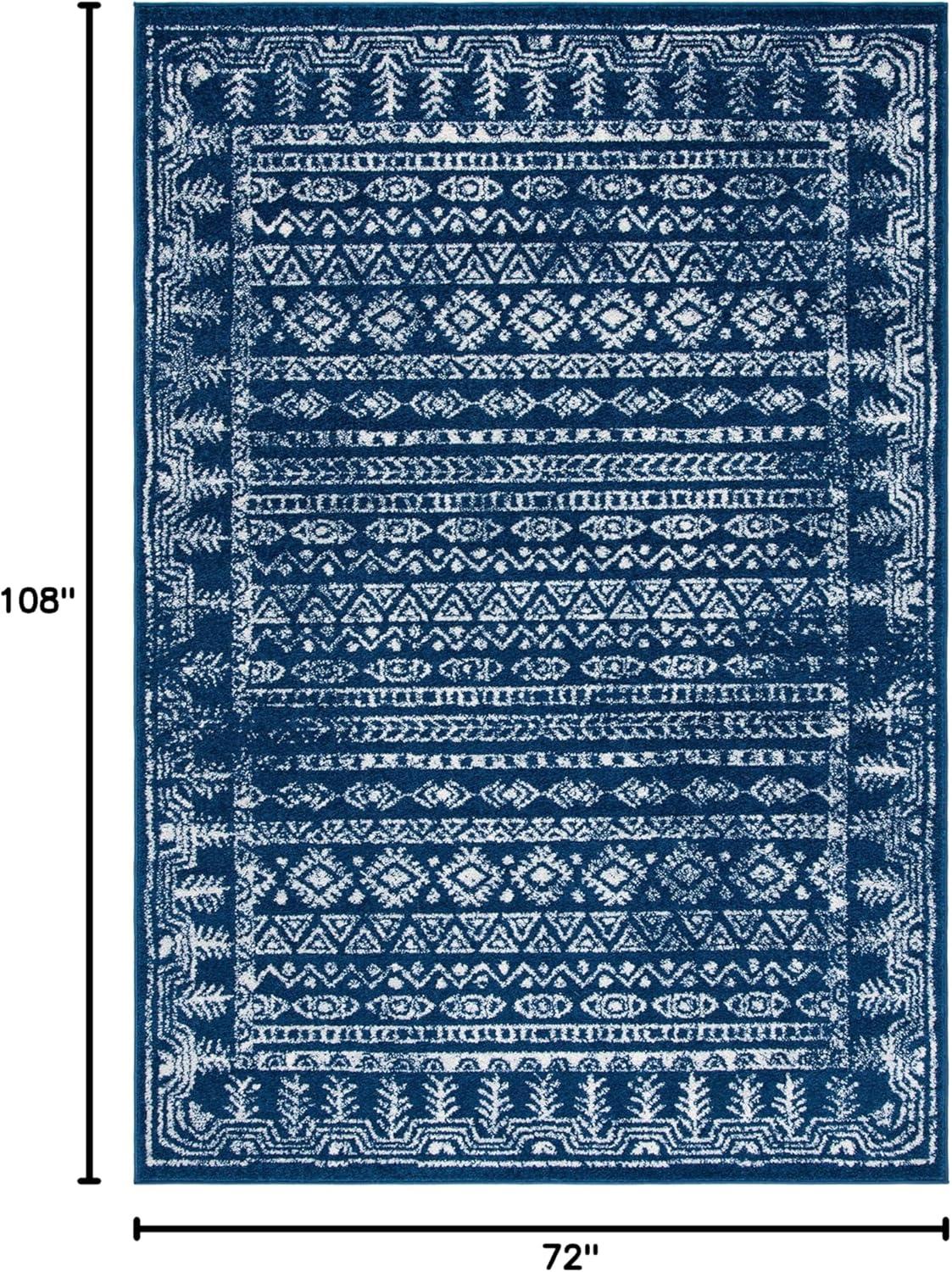 image:imageSAFAVIEH Area Rug 8x10 Tulum Collection Large Ivory amp Grey Moroccan Boho Distressed Design NonShedding amp Easy to Clean Ideal for Living Room Bedroom Dining Space TUL271ANavyGrey