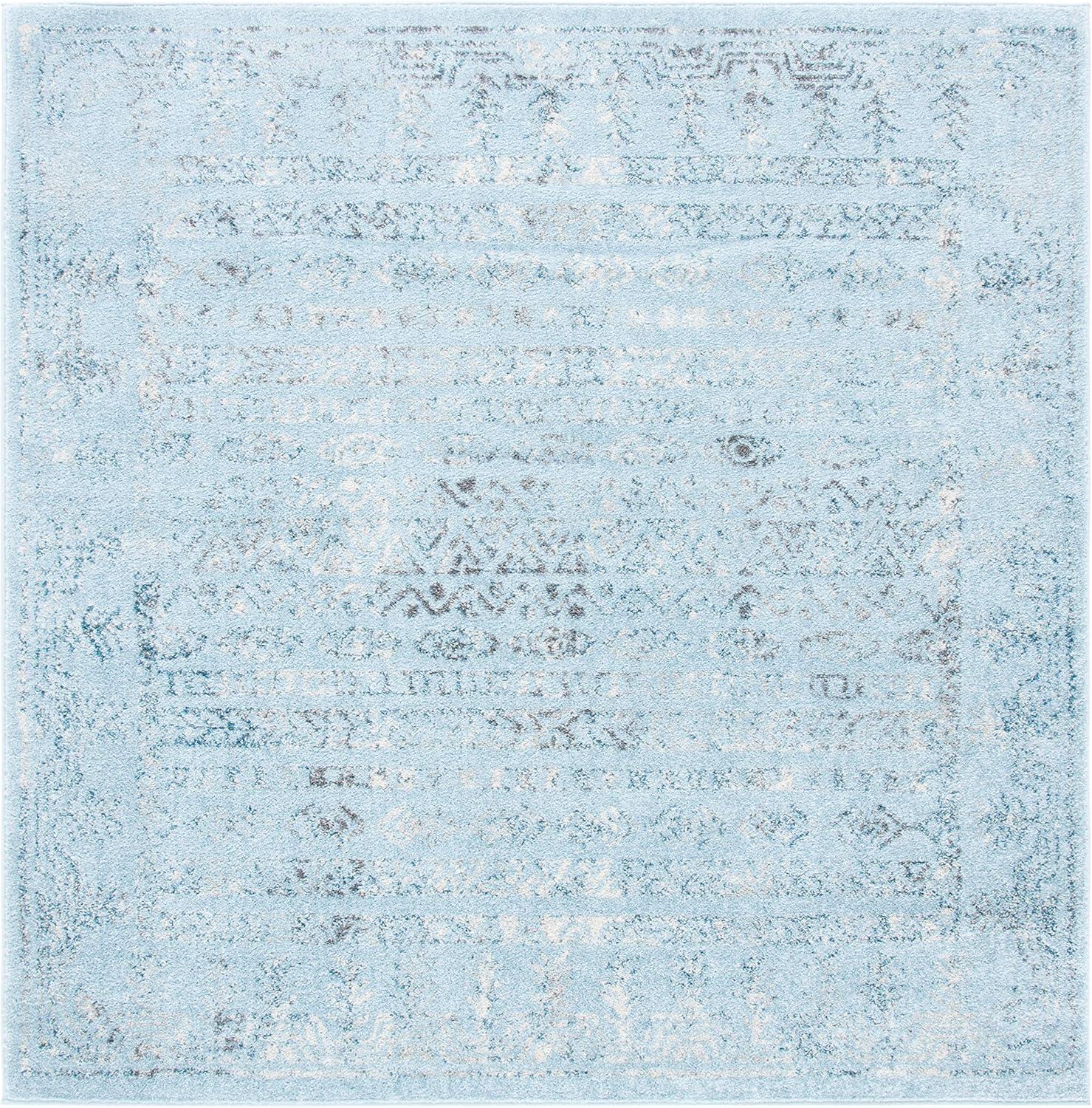 image:imageSAFAVIEH Area Rug 8x10 Tulum Collection Large Ivory amp Grey Moroccan Boho Distressed Design NonShedding amp Easy to Clean Ideal for Living Room Bedroom Dining Space TUL271AAqua BlueDark Grey