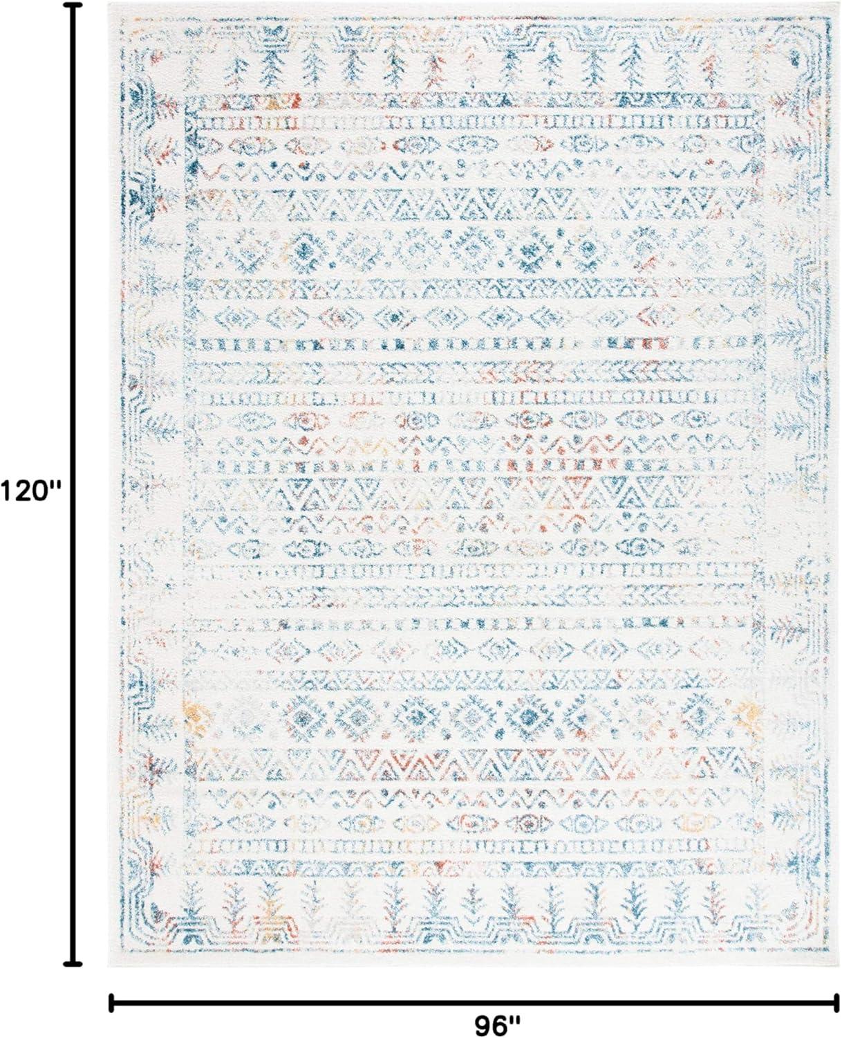 image:imageSAFAVIEH Area Rug 8x10 Tulum Collection Large Ivory amp Grey Moroccan Boho Distressed Design NonShedding amp Easy to Clean Ideal for Living Room Bedroom Dining Space TUL271AIvoryRust