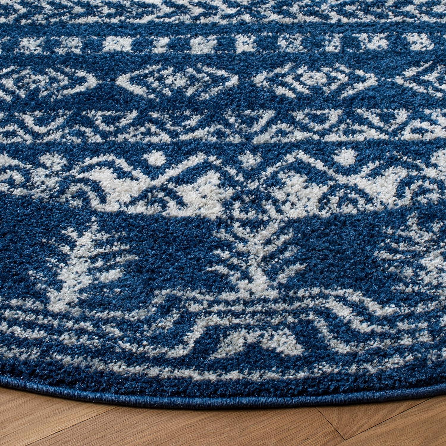image:imageSAFAVIEH Area Rug 8x10 Tulum Collection Large Ivory amp Grey Moroccan Boho Distressed Design NonShedding amp Easy to Clean Ideal for Living Room Bedroom Dining Space TUL271ANavyGrey