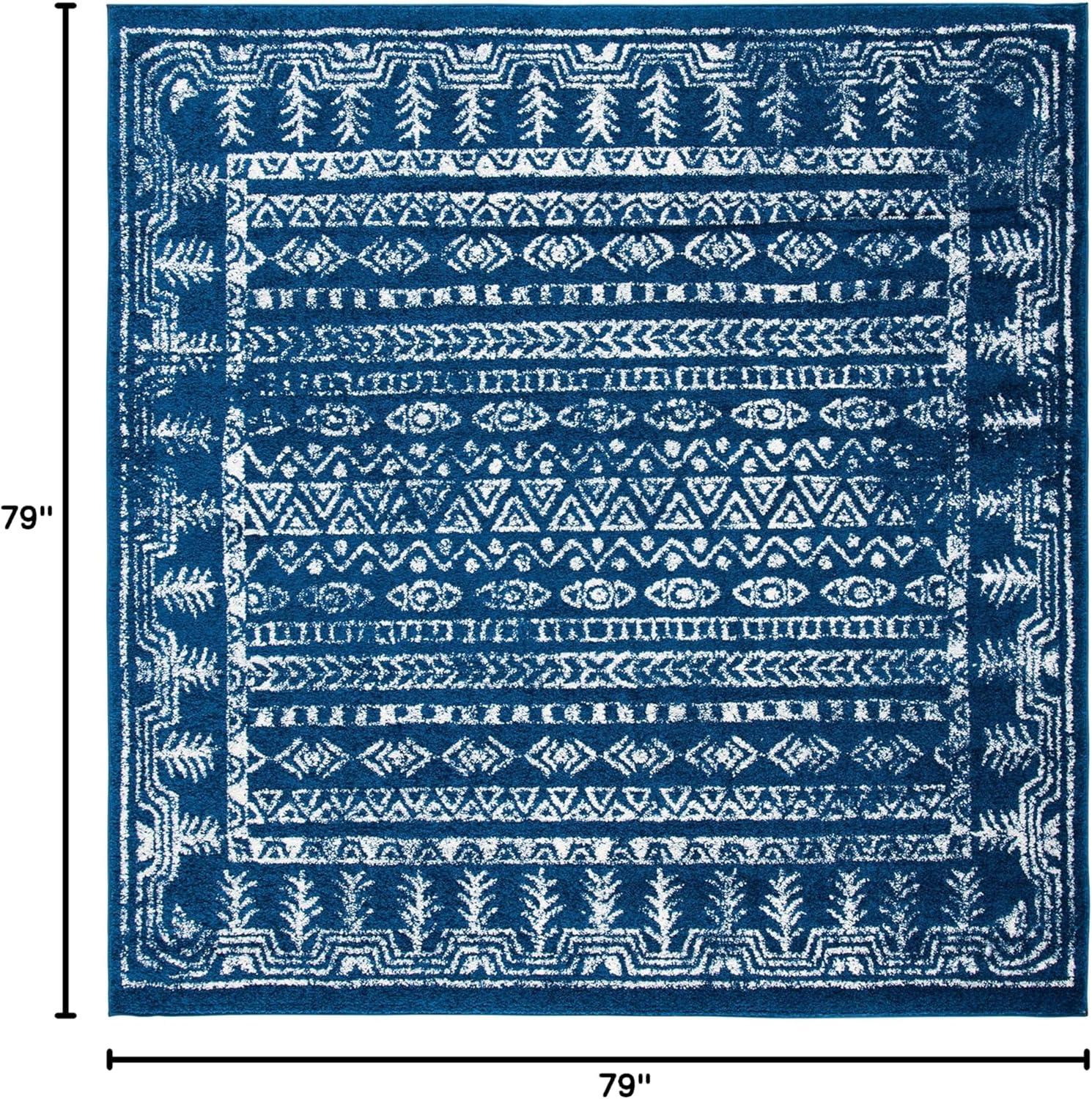 image:imageSAFAVIEH Area Rug 8x10 Tulum Collection Large Ivory amp Grey Moroccan Boho Distressed Design NonShedding amp Easy to Clean Ideal for Living Room Bedroom Dining Space TUL271ANavyGrey