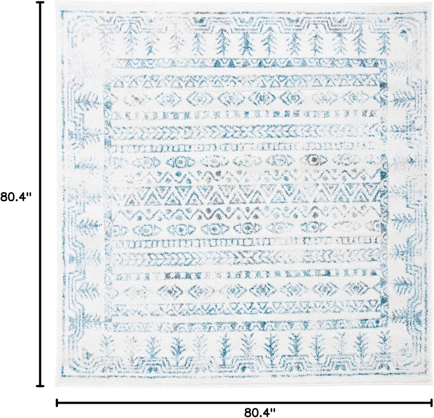image:imageSAFAVIEH Area Rug 8x10 Tulum Collection Large Ivory amp Grey Moroccan Boho Distressed Design NonShedding amp Easy to Clean Ideal for Living Room Bedroom Dining Space TUL271AIvoryTeal