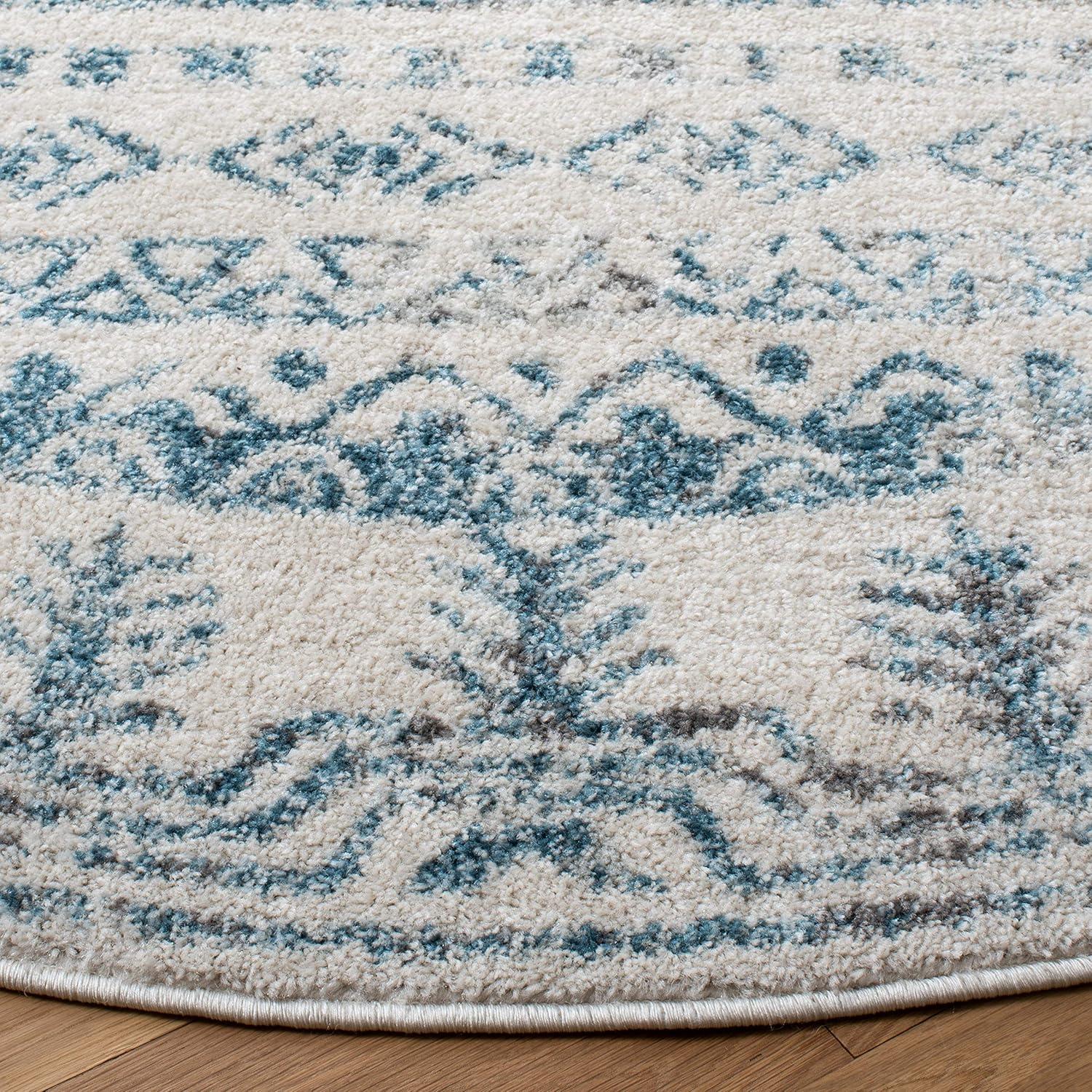 image:imageSAFAVIEH Area Rug 8x10 Tulum Collection Large Ivory amp Grey Moroccan Boho Distressed Design NonShedding amp Easy to Clean Ideal for Living Room Bedroom Dining Space TUL271AIvoryTeal