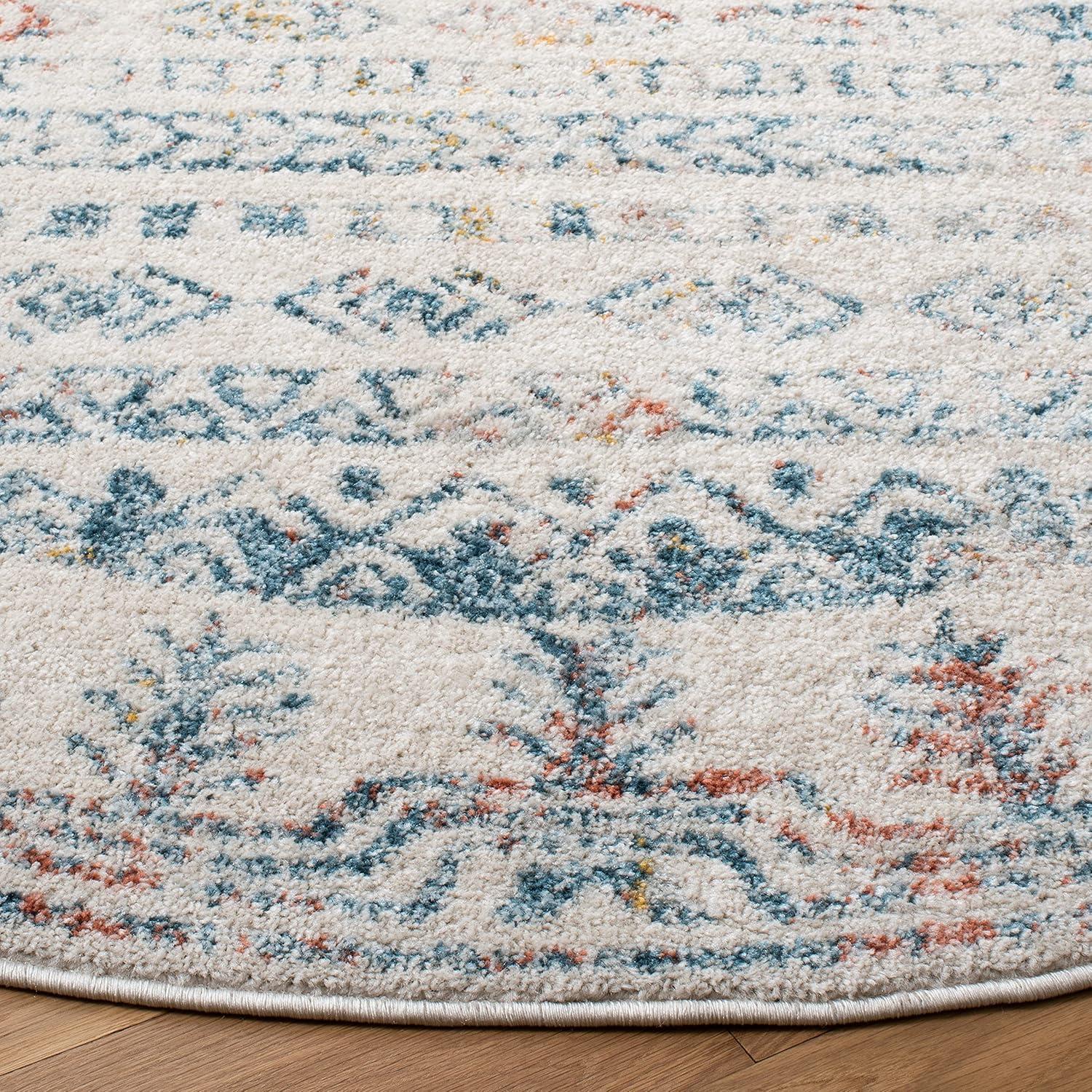 image:imageSAFAVIEH Area Rug 8x10 Tulum Collection Large Ivory amp Grey Moroccan Boho Distressed Design NonShedding amp Easy to Clean Ideal for Living Room Bedroom Dining Space TUL271AIvoryRust