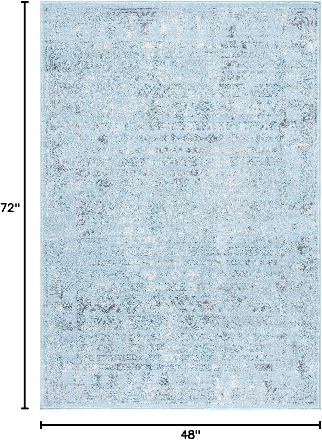 image:imageSAFAVIEH Area Rug 8x10 Tulum Collection Large Ivory amp Grey Moroccan Boho Distressed Design NonShedding amp Easy to Clean Ideal for Living Room Bedroom Dining Space TUL271AAqua BlueDark Grey
