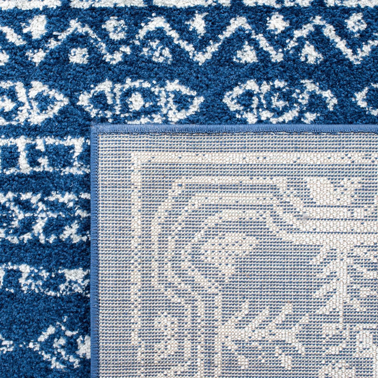 image:imageSAFAVIEH Area Rug 8x10 Tulum Collection Large Ivory amp Grey Moroccan Boho Distressed Design NonShedding amp Easy to Clean Ideal for Living Room Bedroom Dining Space TUL271ANavyGrey