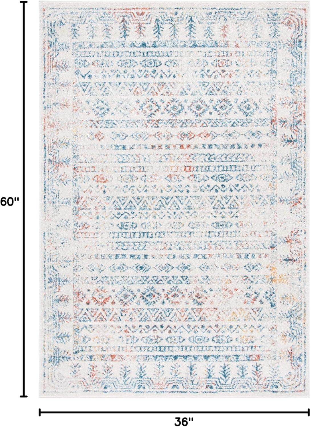 image:imageSAFAVIEH Area Rug 8x10 Tulum Collection Large Ivory amp Grey Moroccan Boho Distressed Design NonShedding amp Easy to Clean Ideal for Living Room Bedroom Dining Space TUL271AIvoryRust