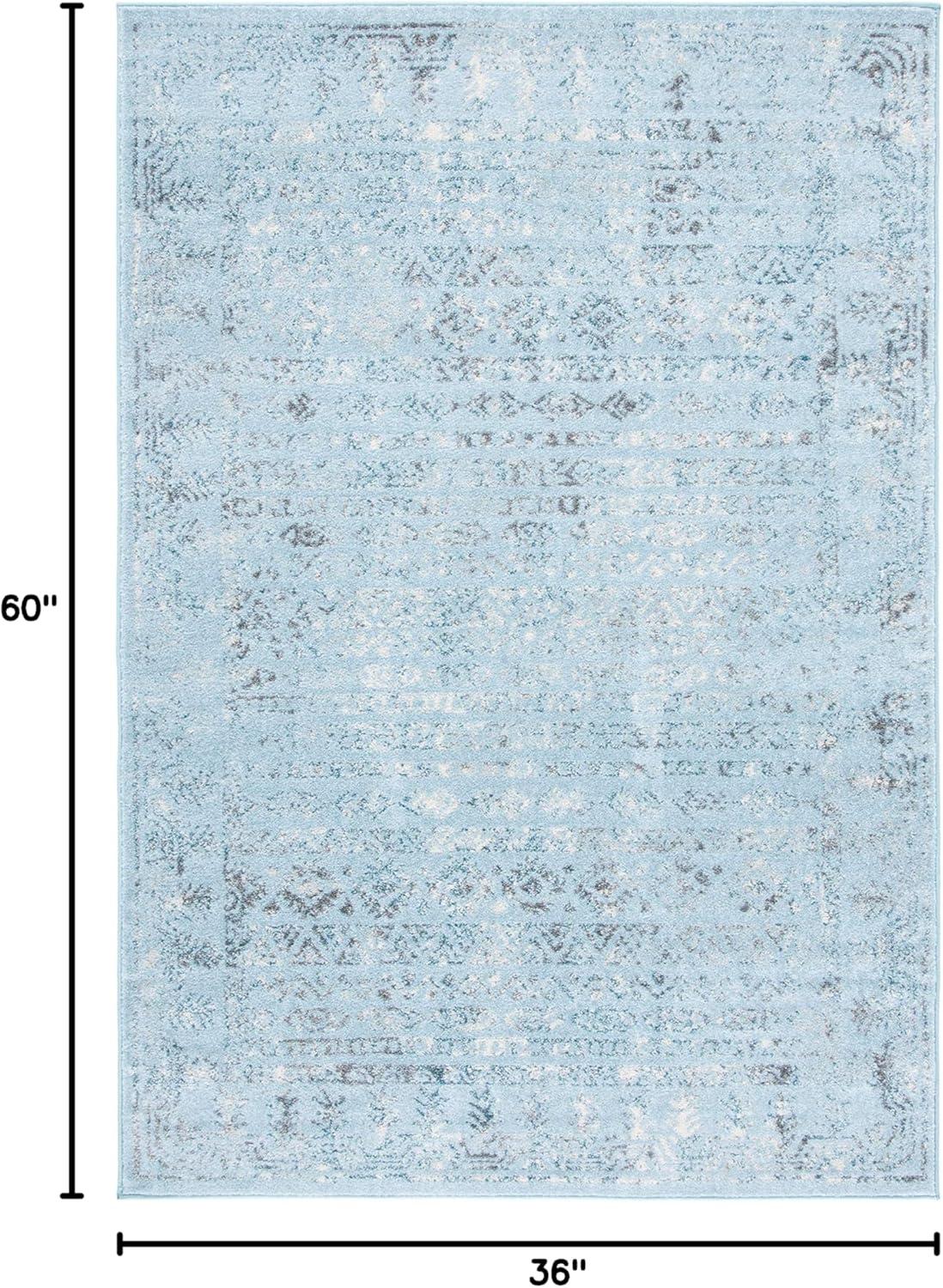 image:imageSAFAVIEH Area Rug 8x10 Tulum Collection Large Ivory amp Grey Moroccan Boho Distressed Design NonShedding amp Easy to Clean Ideal for Living Room Bedroom Dining Space TUL271AAqua BlueDark Grey