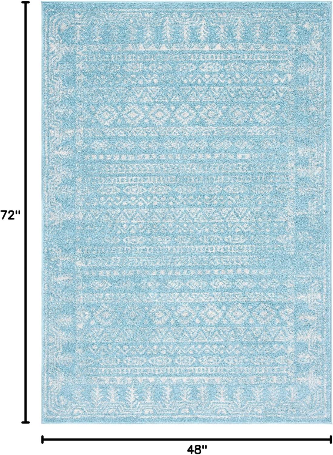 image:imageSAFAVIEH Area Rug 8x10 Tulum Collection Large Ivory amp Grey Moroccan Boho Distressed Design NonShedding amp Easy to Clean Ideal for Living Room Bedroom Dining Space TUL271AAquaIvory