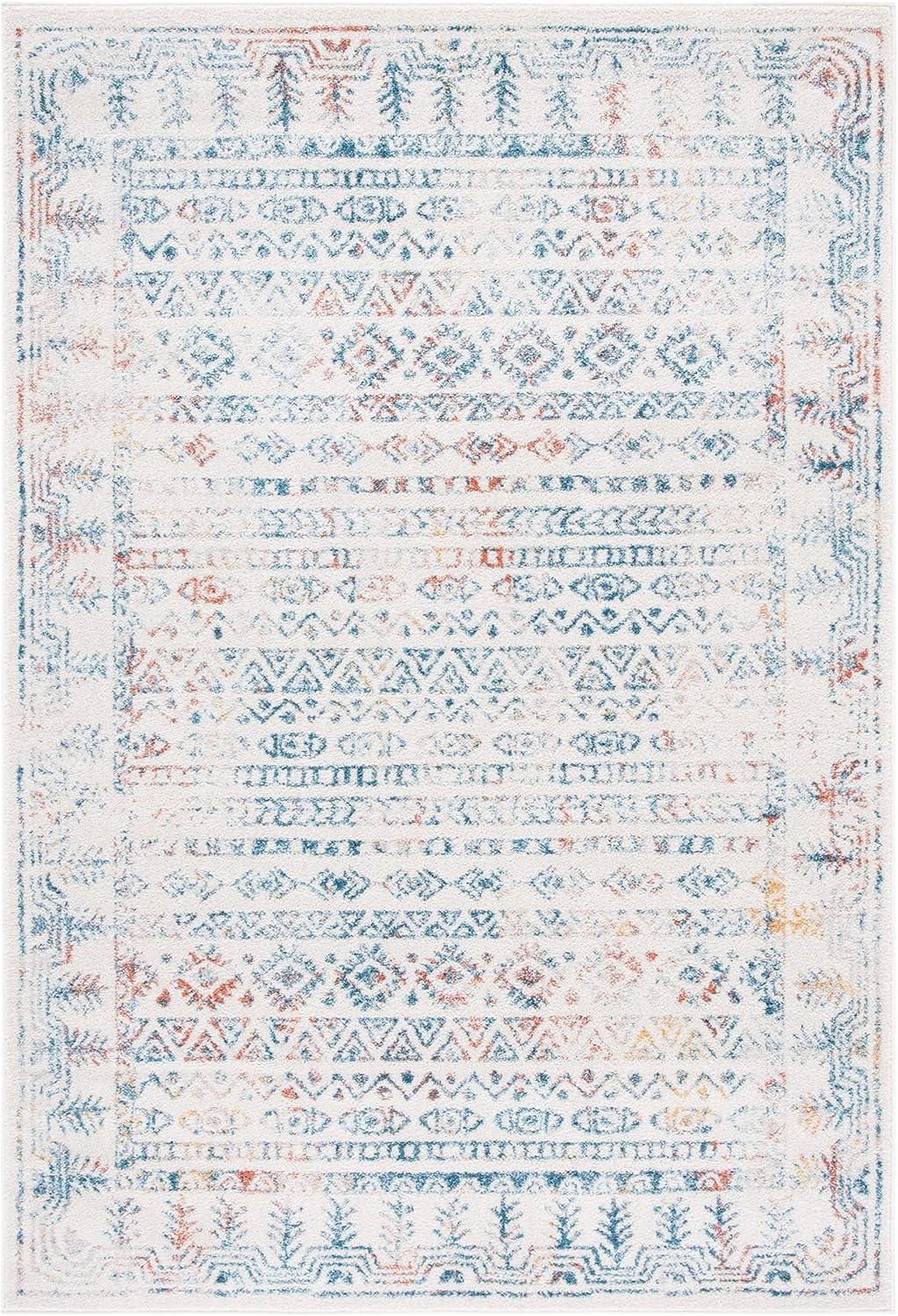 image:imageSAFAVIEH Area Rug 8x10 Tulum Collection Large Ivory amp Grey Moroccan Boho Distressed Design NonShedding amp Easy to Clean Ideal for Living Room Bedroom Dining Space TUL271AIvoryRust