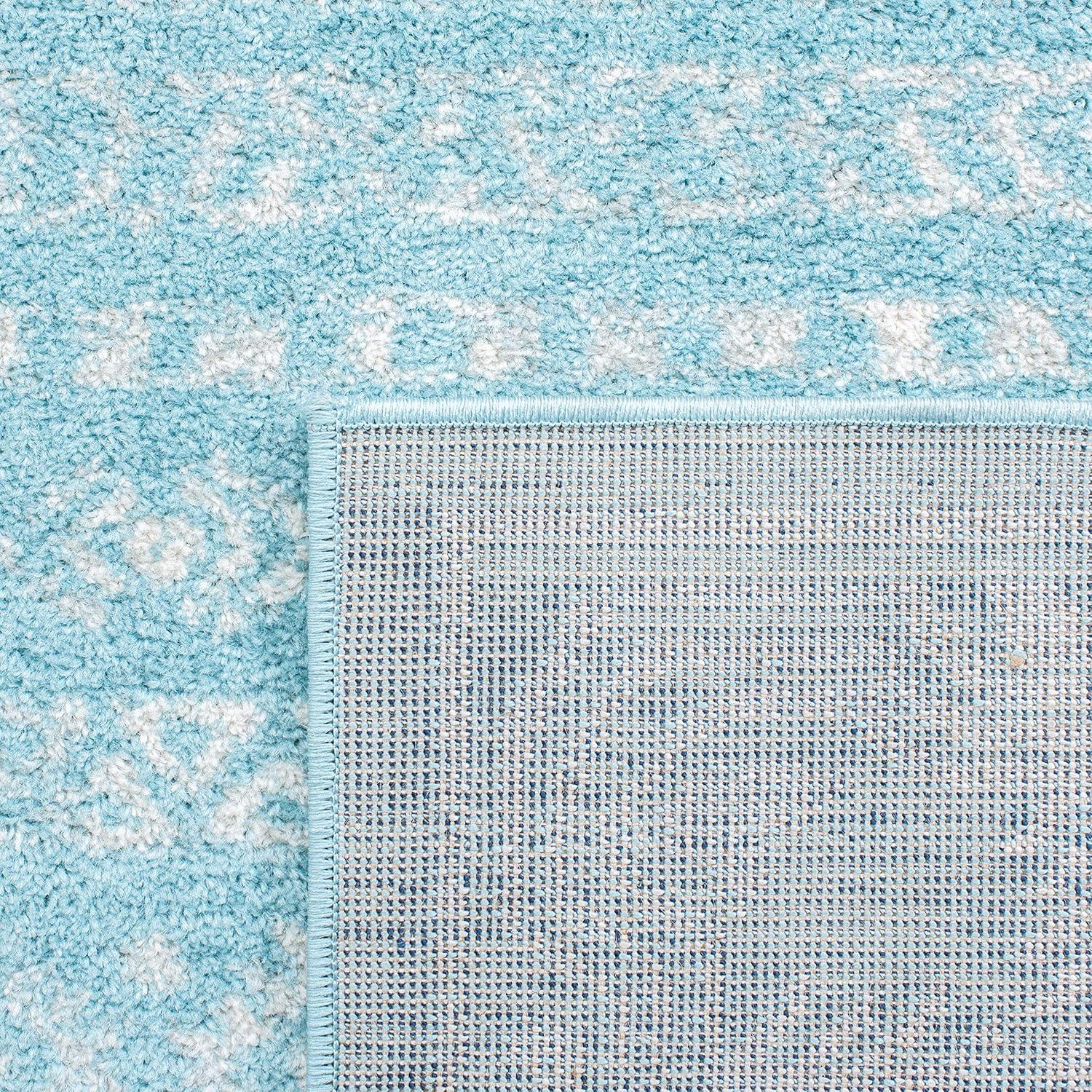 image:imageSAFAVIEH Area Rug 8x10 Tulum Collection Large Ivory amp Grey Moroccan Boho Distressed Design NonShedding amp Easy to Clean Ideal for Living Room Bedroom Dining Space TUL271AAquaIvory