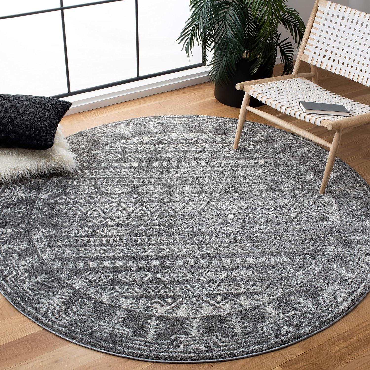 image:imageSAFAVIEH Area Rug 8x10 Tulum Collection Large Ivory amp Grey Moroccan Boho Distressed Design NonShedding amp Easy to Clean Ideal for Living Room Bedroom Dining Space TUL271ADark GreyIvory
