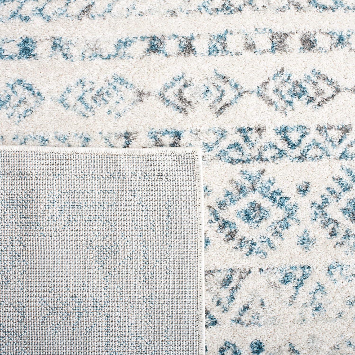 image:imageSAFAVIEH Area Rug 8x10 Tulum Collection Large Ivory amp Grey Moroccan Boho Distressed Design NonShedding amp Easy to Clean Ideal for Living Room Bedroom Dining Space TUL271AIvoryTeal