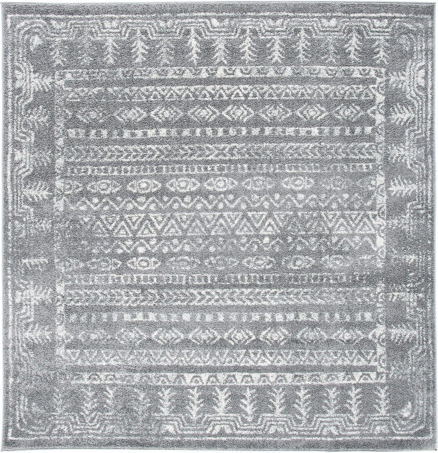 image:imageSAFAVIEH Area Rug 8x10 Tulum Collection Large Ivory amp Grey Moroccan Boho Distressed Design NonShedding amp Easy to Clean Ideal for Living Room Bedroom Dining Space TUL271ADark GreyIvory
