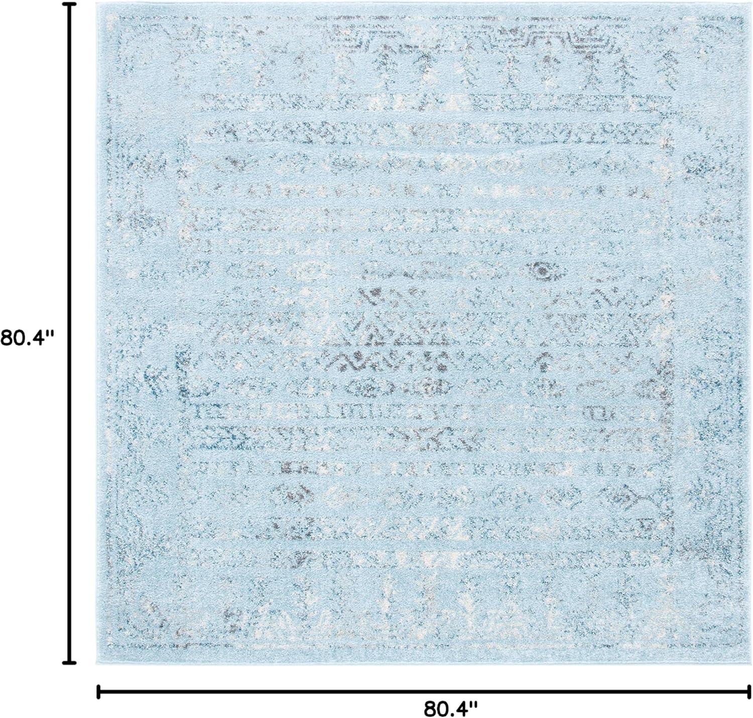 image:imageSAFAVIEH Area Rug 8x10 Tulum Collection Large Ivory amp Grey Moroccan Boho Distressed Design NonShedding amp Easy to Clean Ideal for Living Room Bedroom Dining Space TUL271AAqua BlueDark Grey